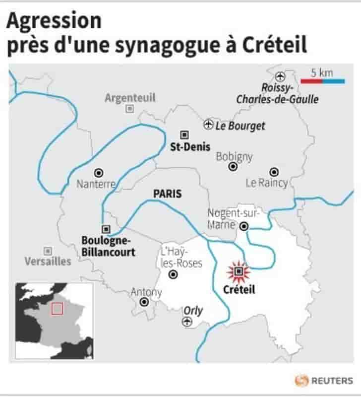Deux jeunes juifs agressés près d'une synagogue à Créteil