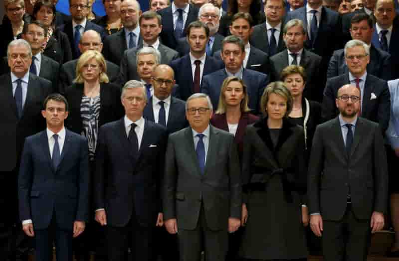 Minute de silence a bruxelles