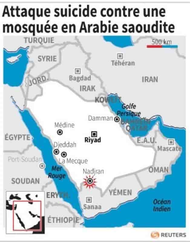 Attaque suicide contre une mosquee en arabie saoudite