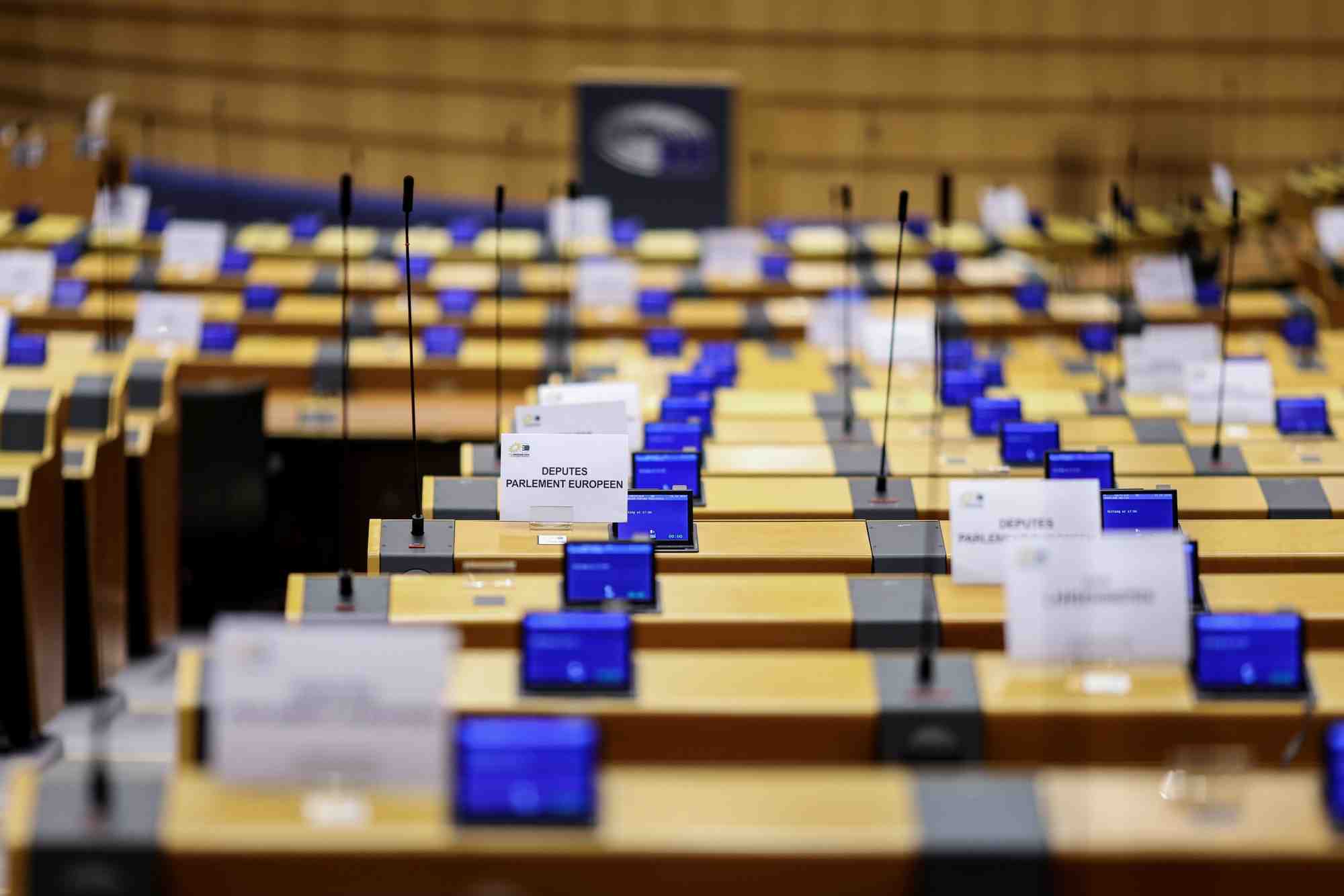 La salle du parlement europeen a bruxelles, en belgique