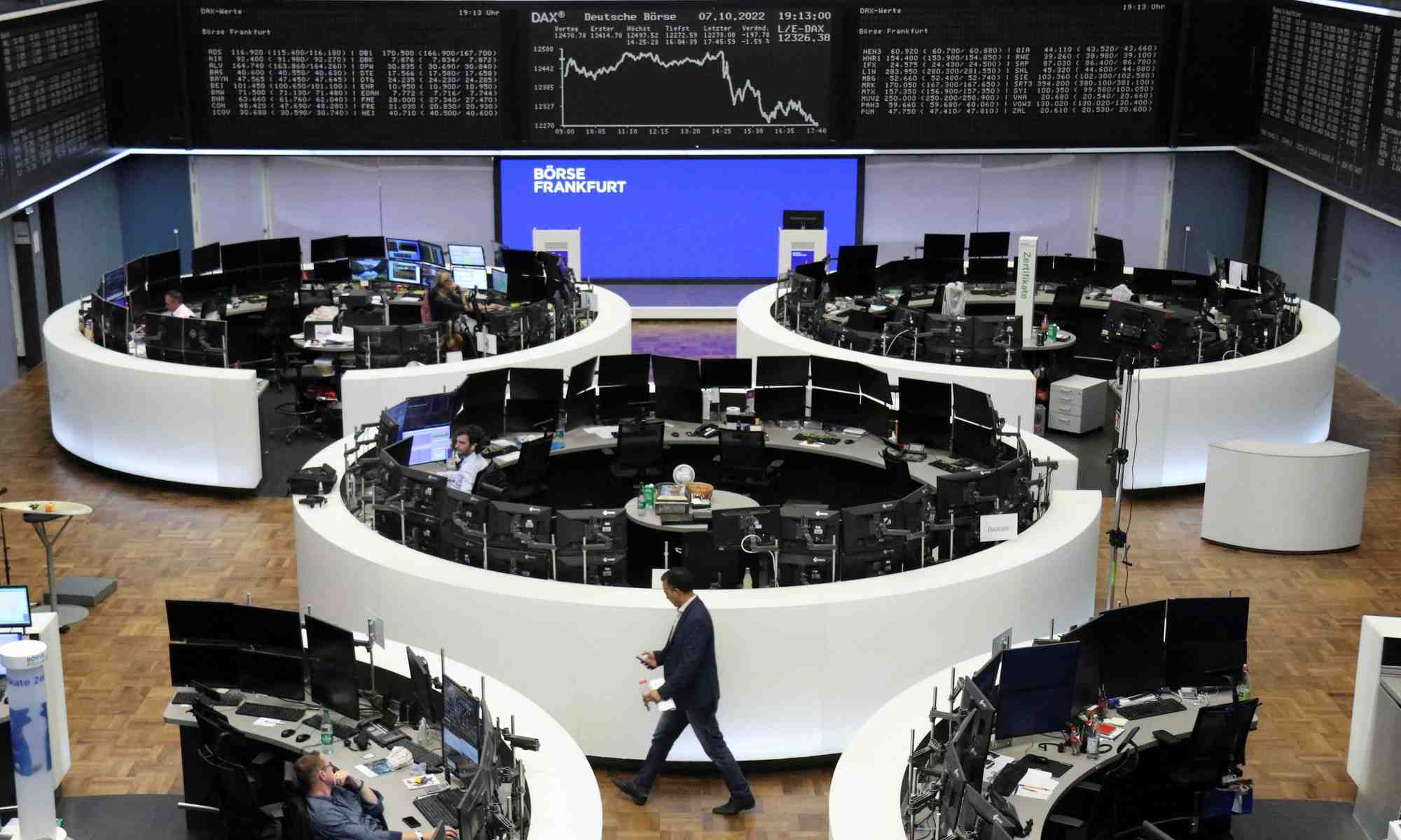 Le graphique de l'indice boursier allemand dax a la bourse de francfort