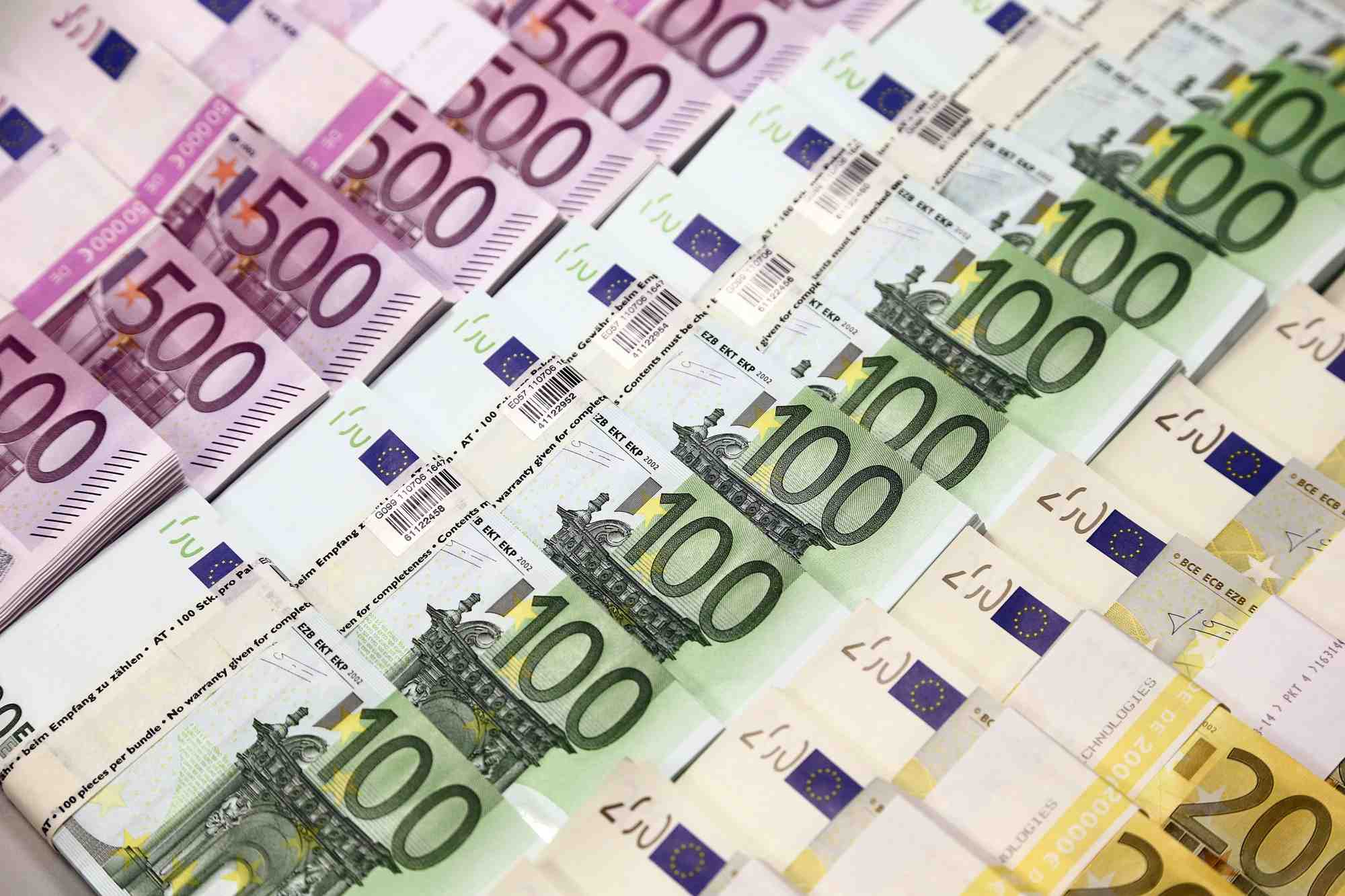 Des billets en euros a la banque nationale croate a zagreb