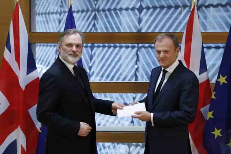 Donald tusk a recu la lettre de may enclenchant le brexit