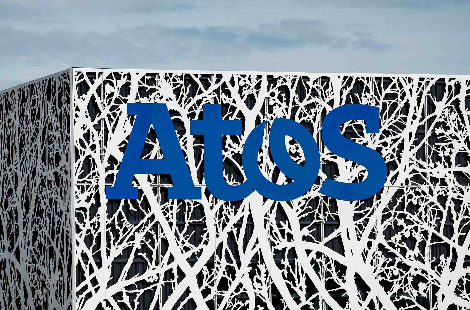 Logo de la societe francaise de conseil en informatique atos, a angers