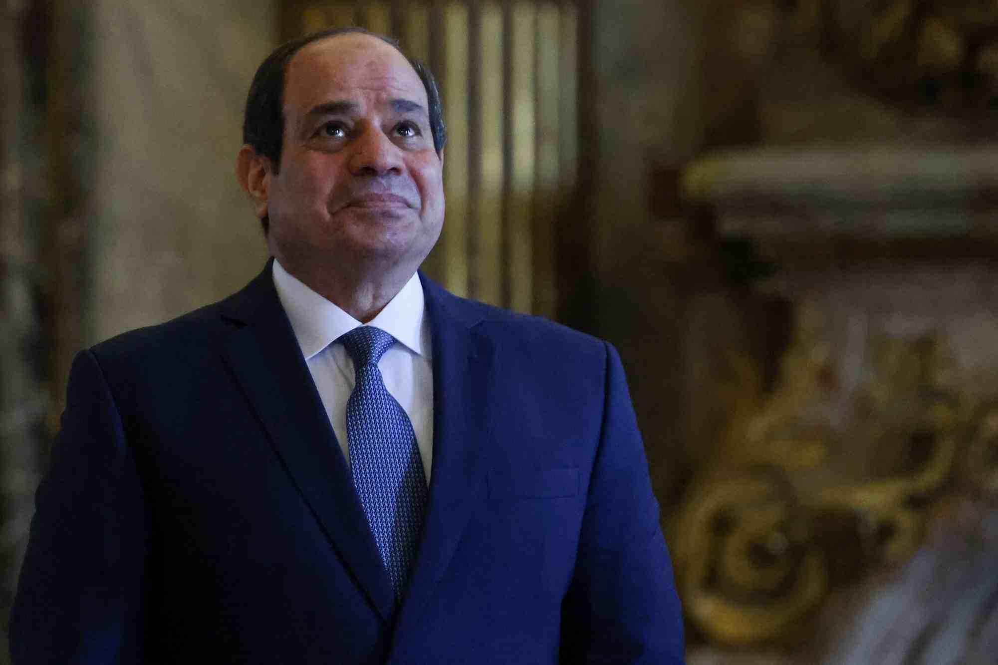 Le president egyptien abdel fattah al-sisi a bruxelles