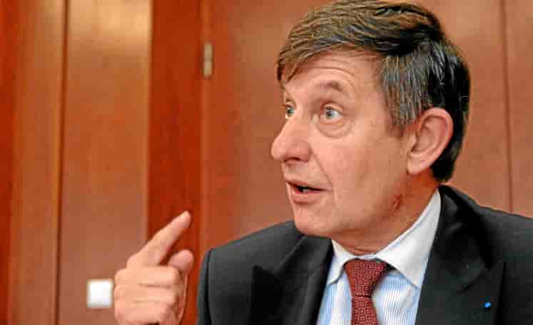 Jean-Pierre Jouyet, head of the French markets regulator AMF, speaks during an interview with Reuters in Paris July 9, 2010. The euro zone's $1 trillion financial rescue package could help repair battered banks' balance sheets if needed after Europe-wide stress tests, the head of French market regul