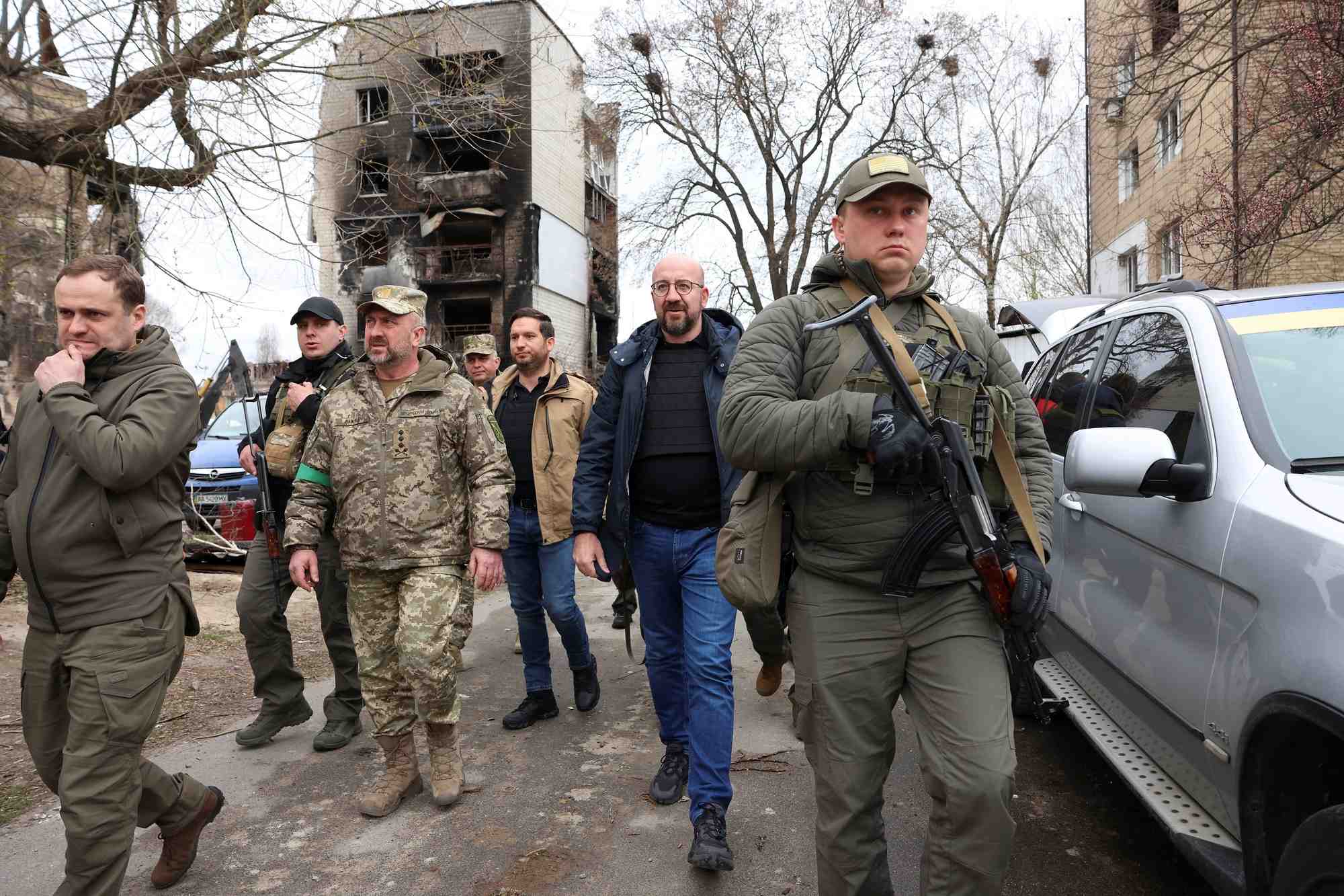 "l'histoire n'oubliera pas", dit charles michel lors d'une visite a kyiv
