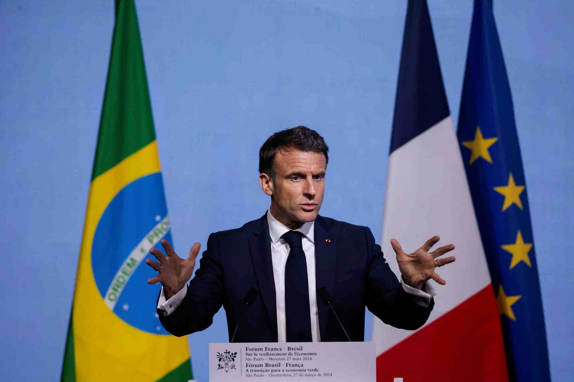 Macron en visite au bresil