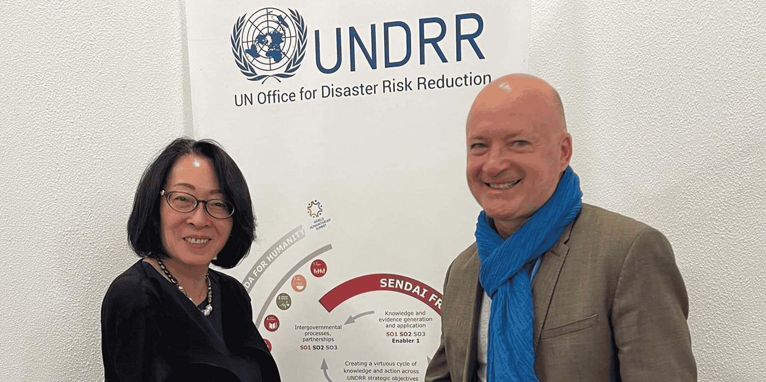 Alix Roumagnac la Japonaise Mami Mizutori, lors de la COP 27 à Charm el-Cheikh, en novembre 2022.