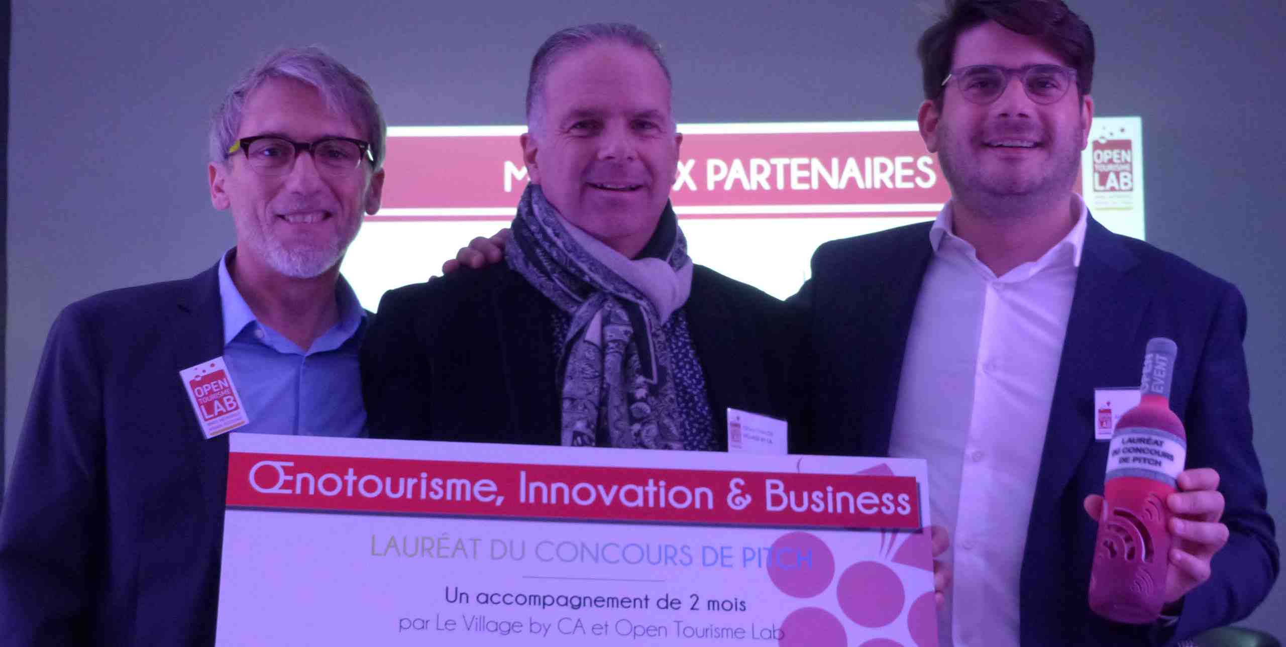 Emmanuel Bobin (Open Tourisme Lab), Olivier Chalon (Village by CA Montpellier) et Arthur Dupuy