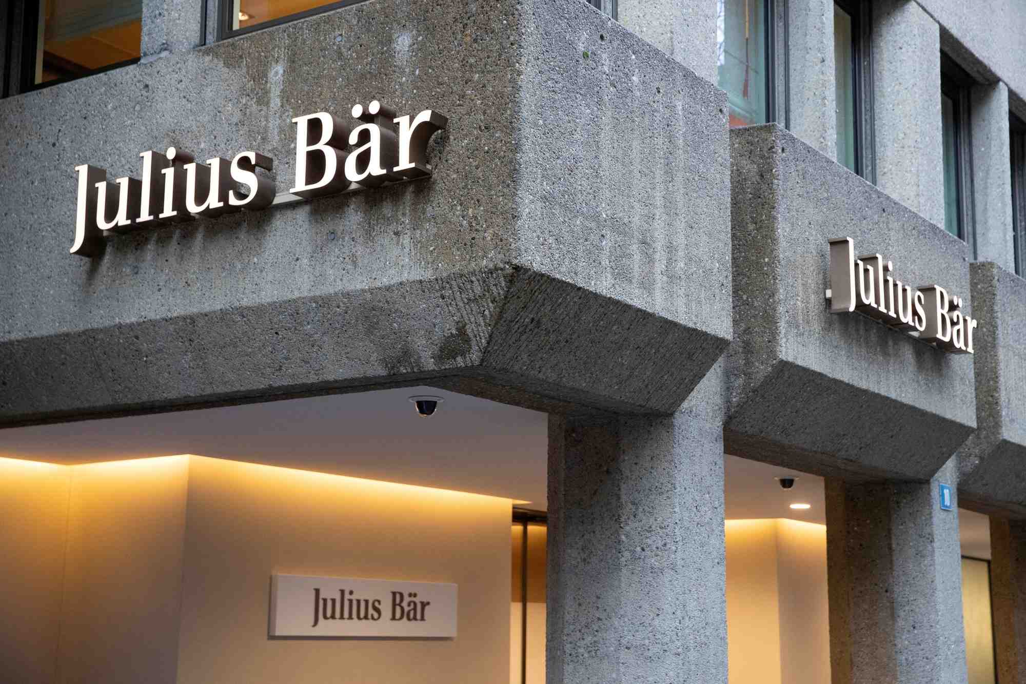 Photo d'archives du logo de julius baer