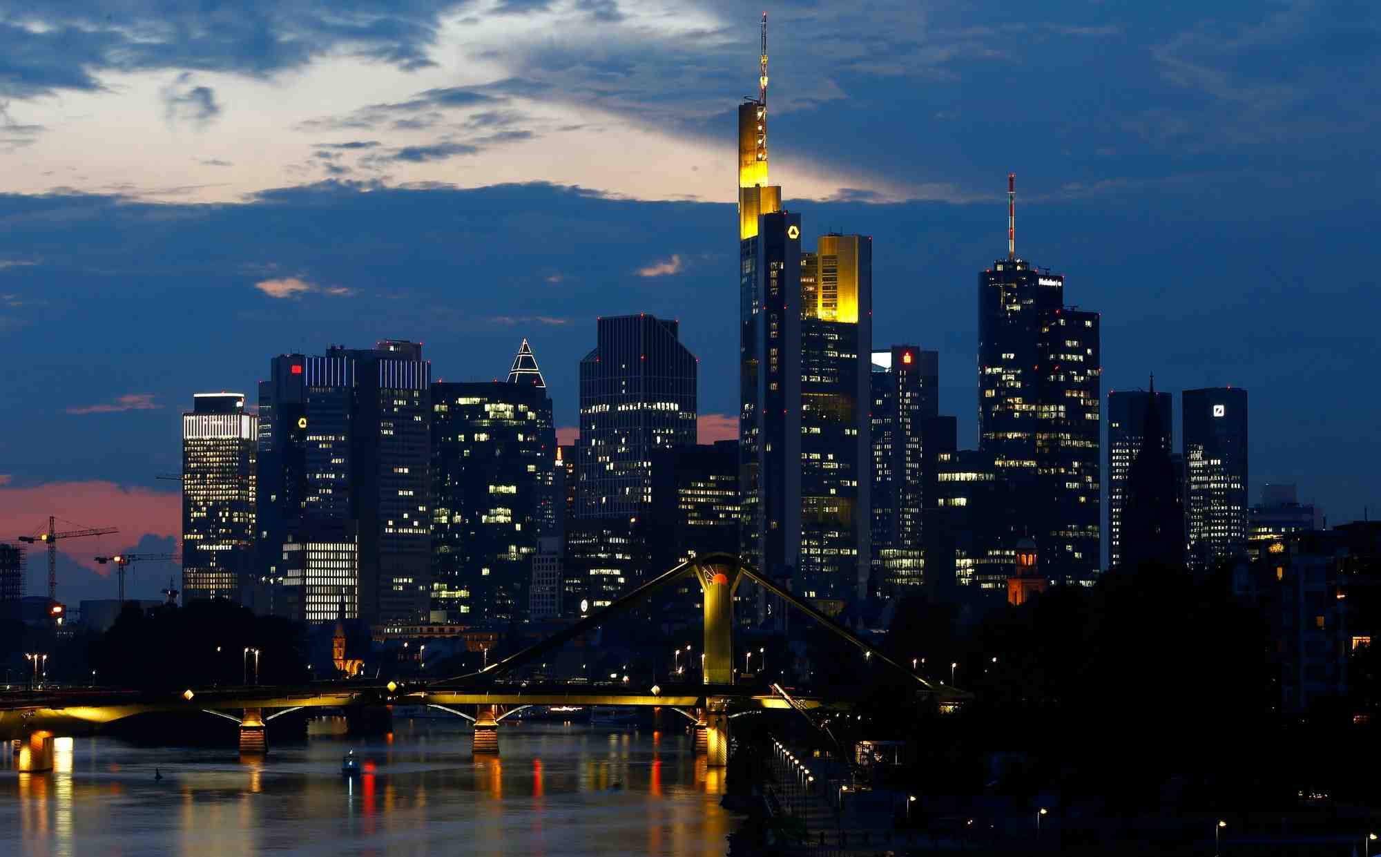 Le quartier d'affaires de francfort