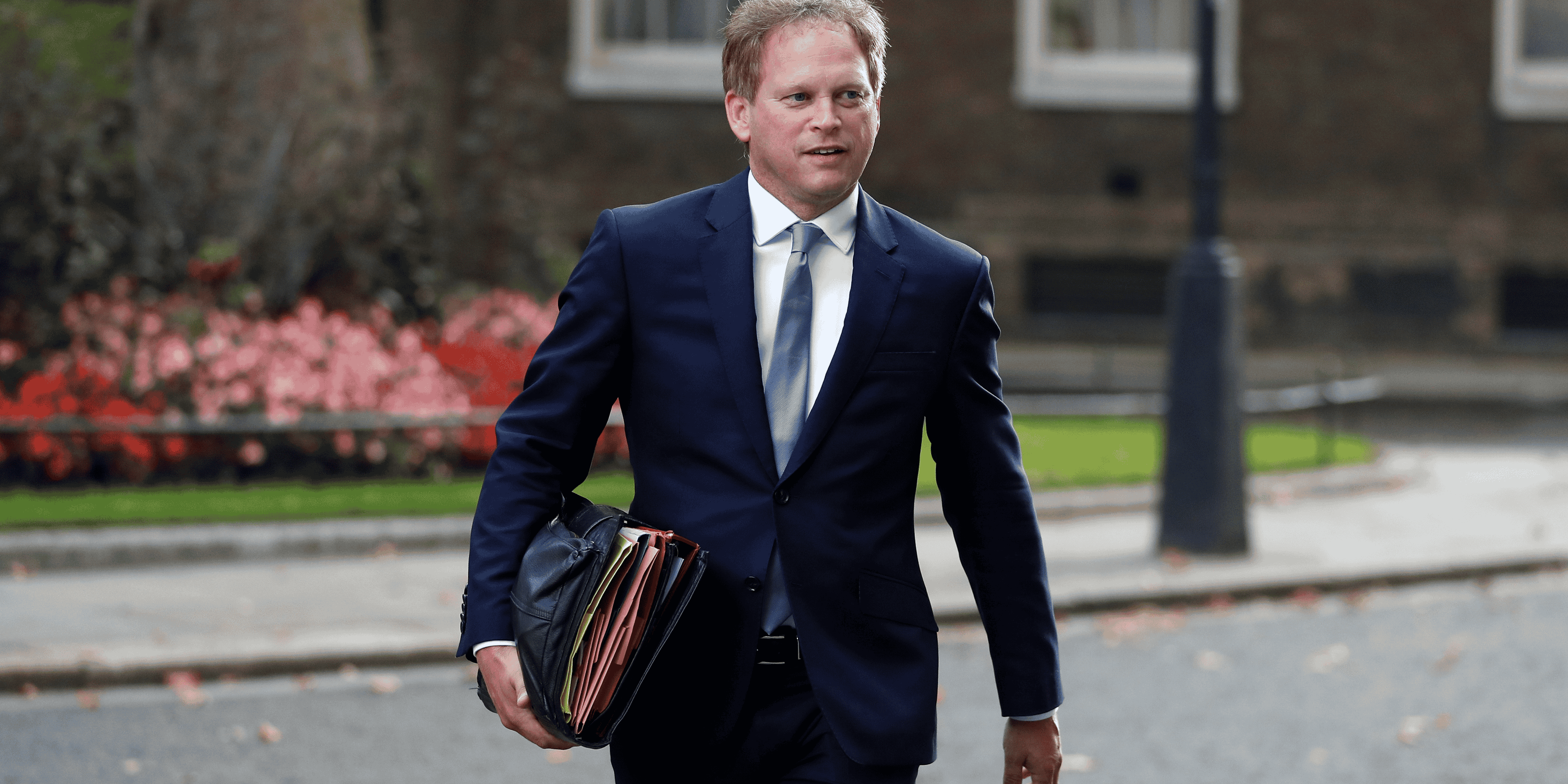 Le ministre britannique des transports Grant Shapps, le 15 septembre 2020 à Downing Street à Londres, en Grande-Bretagne.
