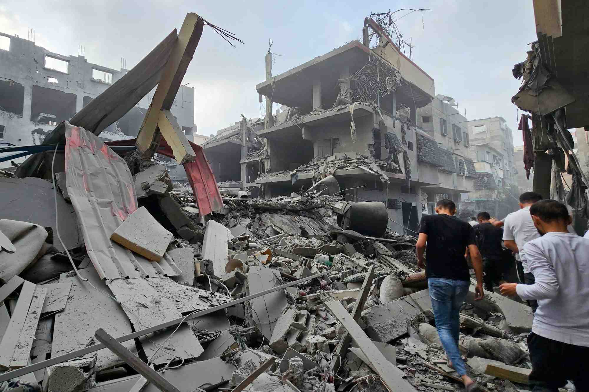 Photo des maisons a la suite des frappes israeliennes dans le nord de la bande de gaza