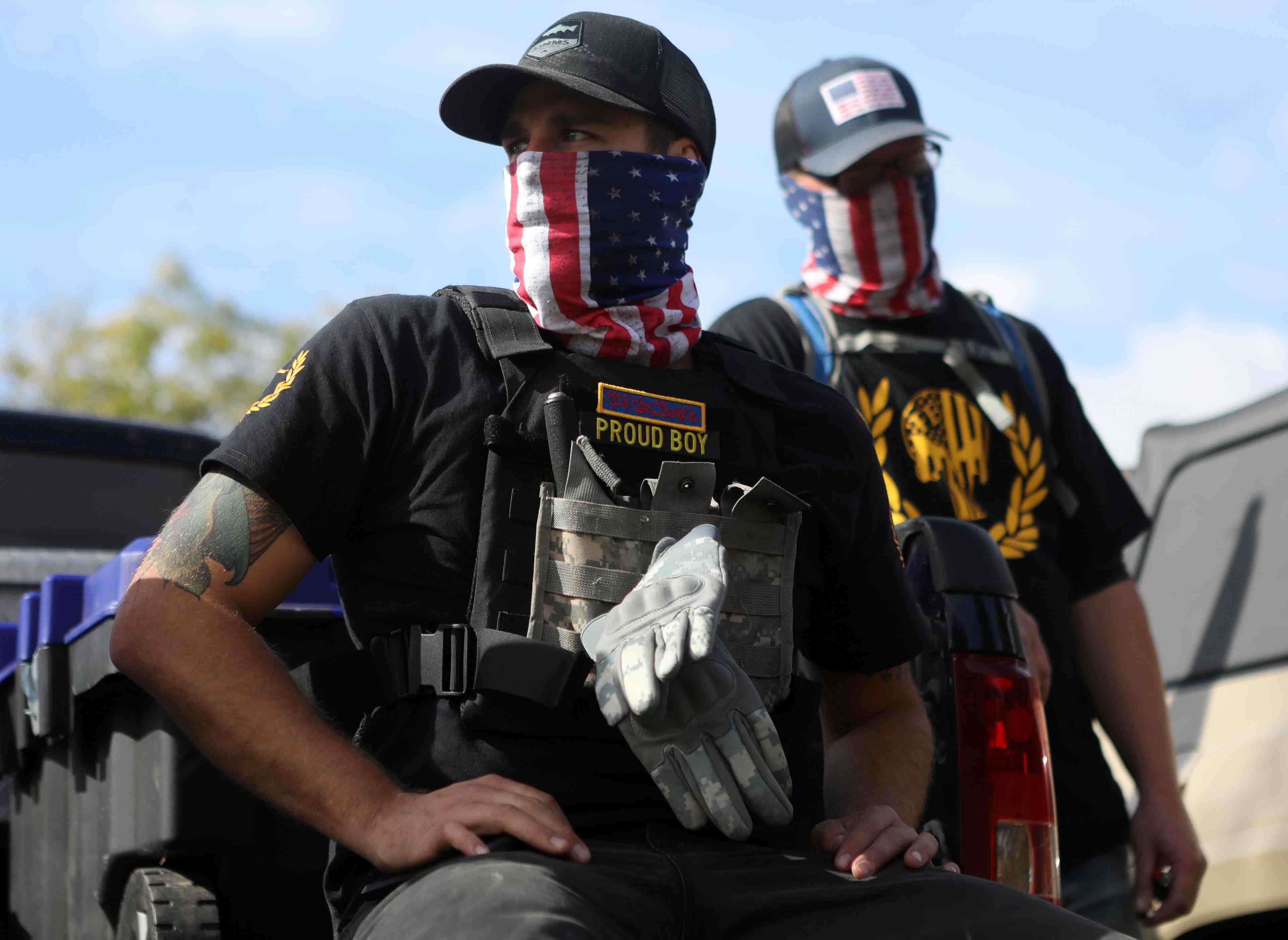 File photo: proud boys attend a rally in portland