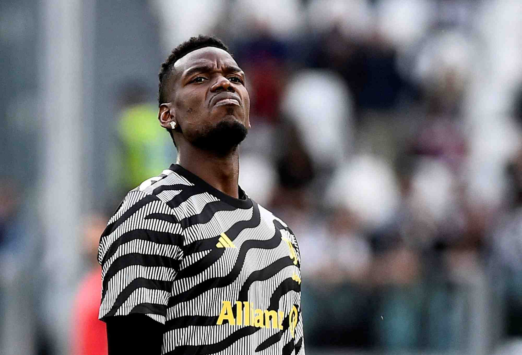 Paul pogba (juventus) pendant l'echauffement avant un match contre cremonese