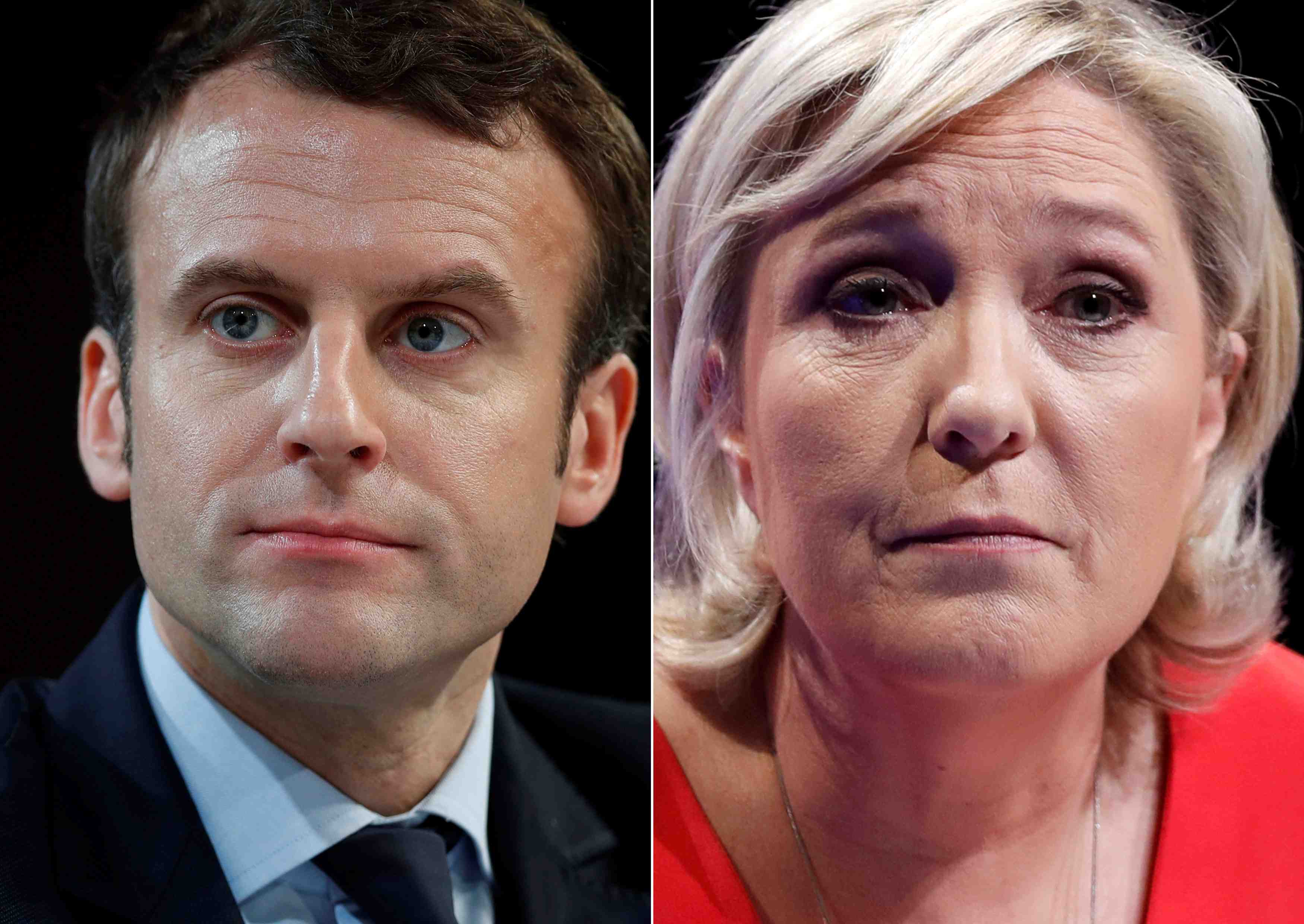 Estimations: duel macron-le pen au 2nd tour de la presidentielle