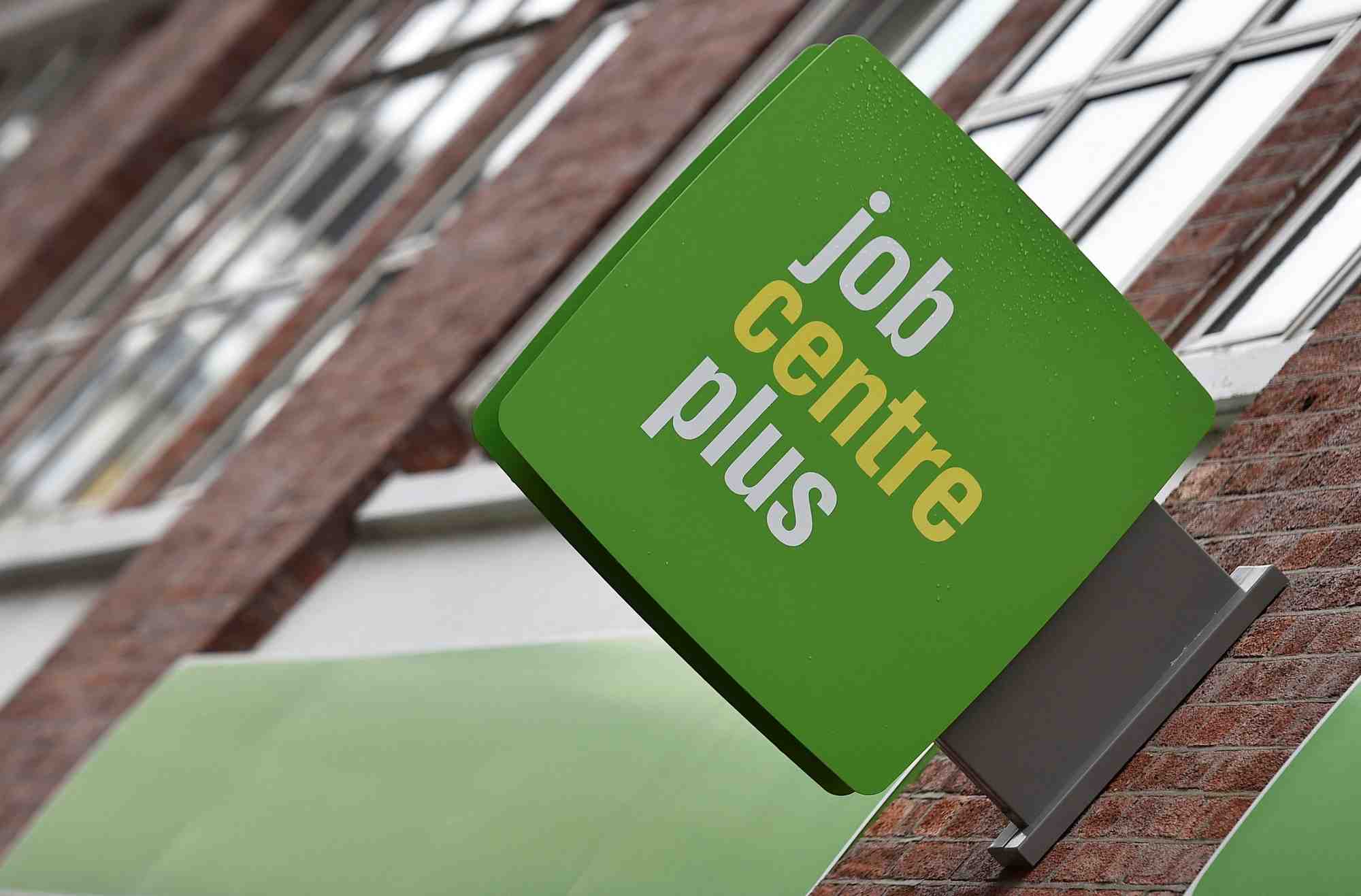 Un panneau job centre plus dans le centre de londres