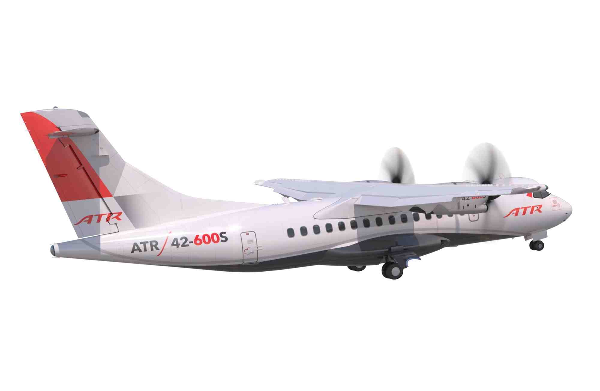 Le nouvel appareil du constructeur régional ATR, l'ATR 42-600S, permet de décoller et d'atterrir sur des pistes de 800 mètres seulement, avec 40 passagers à bord