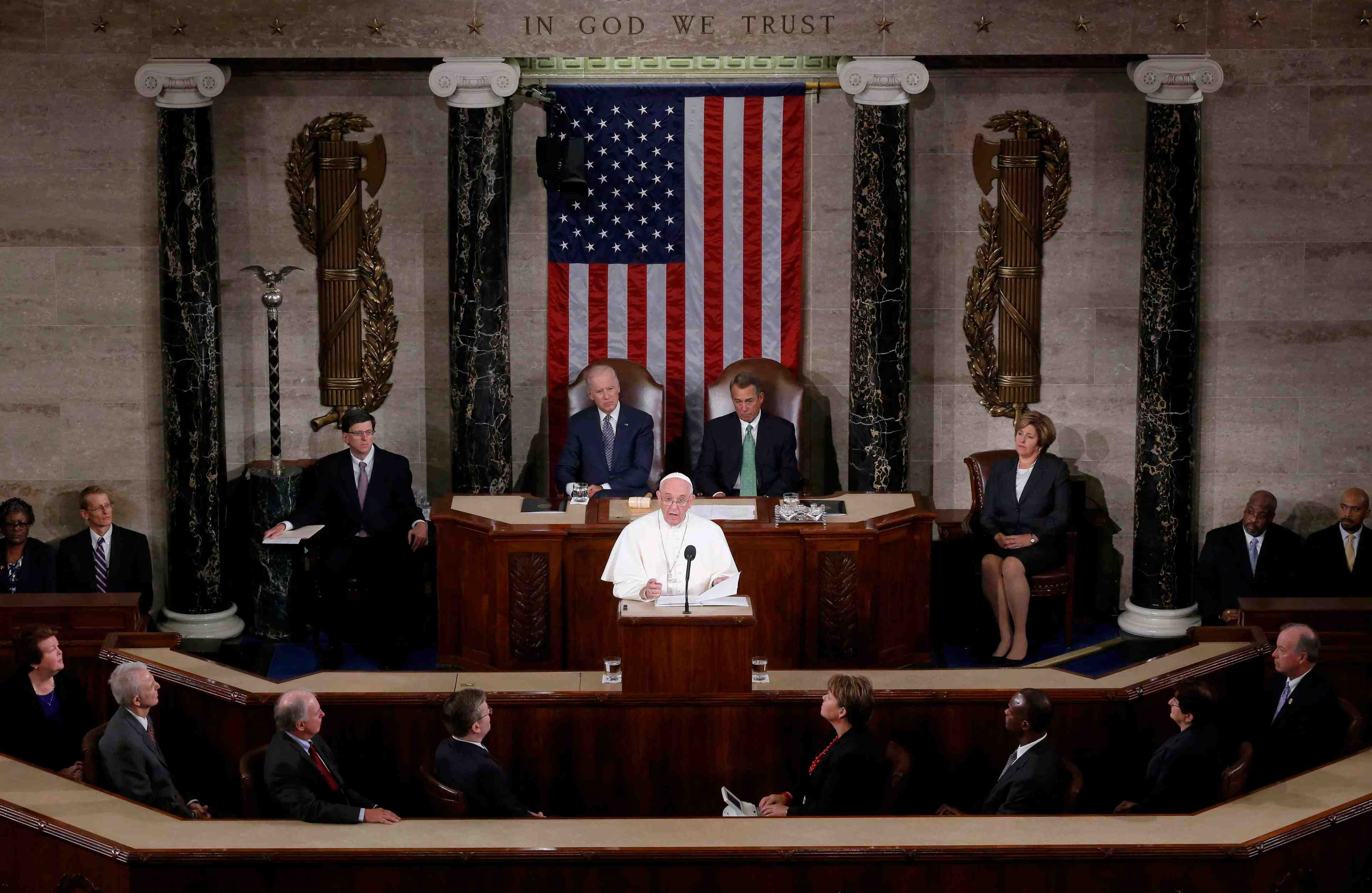 Le pape francois devant le congres americain