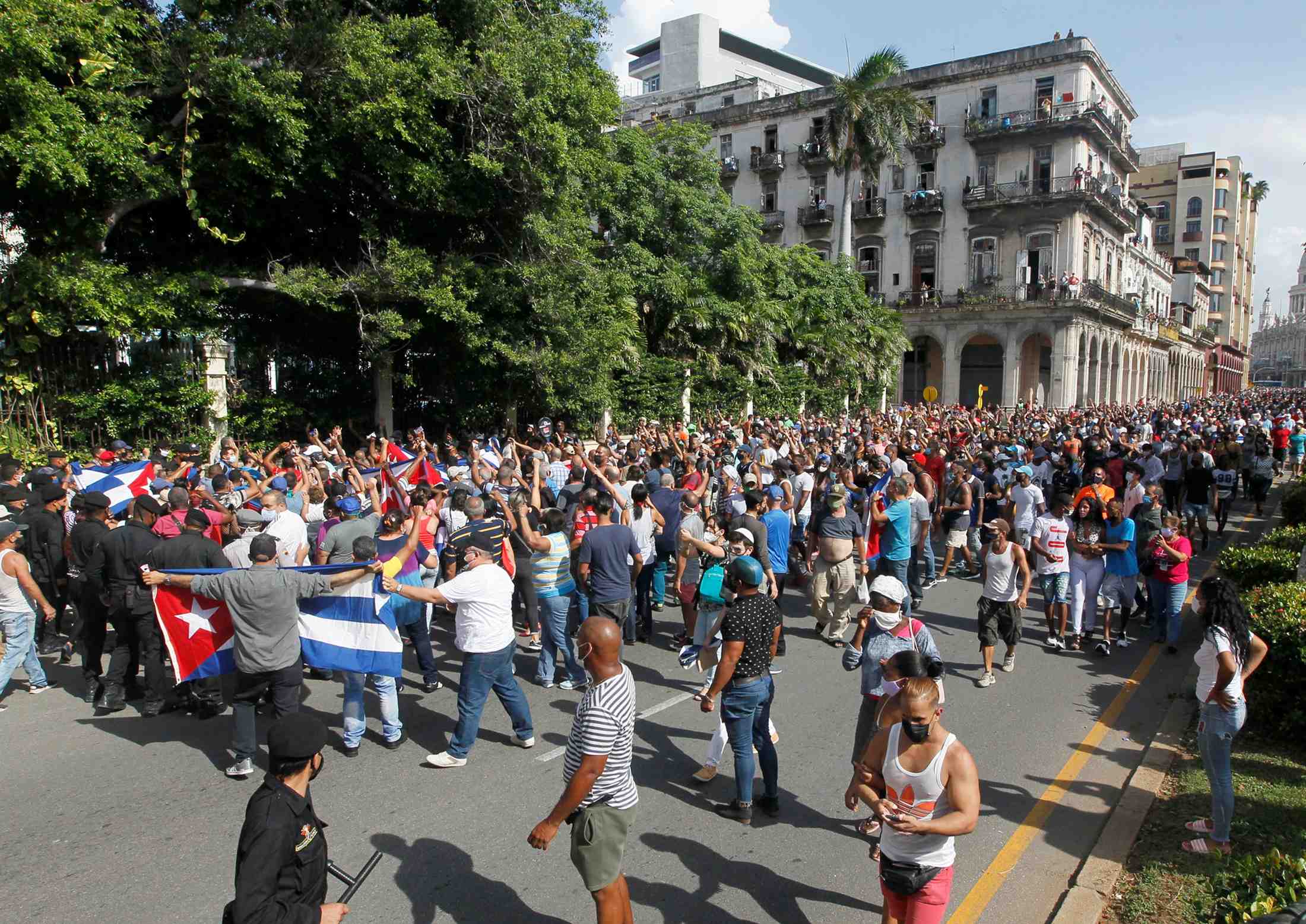 Manifestations anti-gouvernementales a cuba