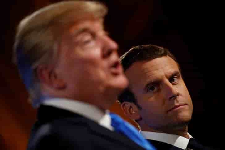Trump et macron appellent la russie a faire pression sur la syrie