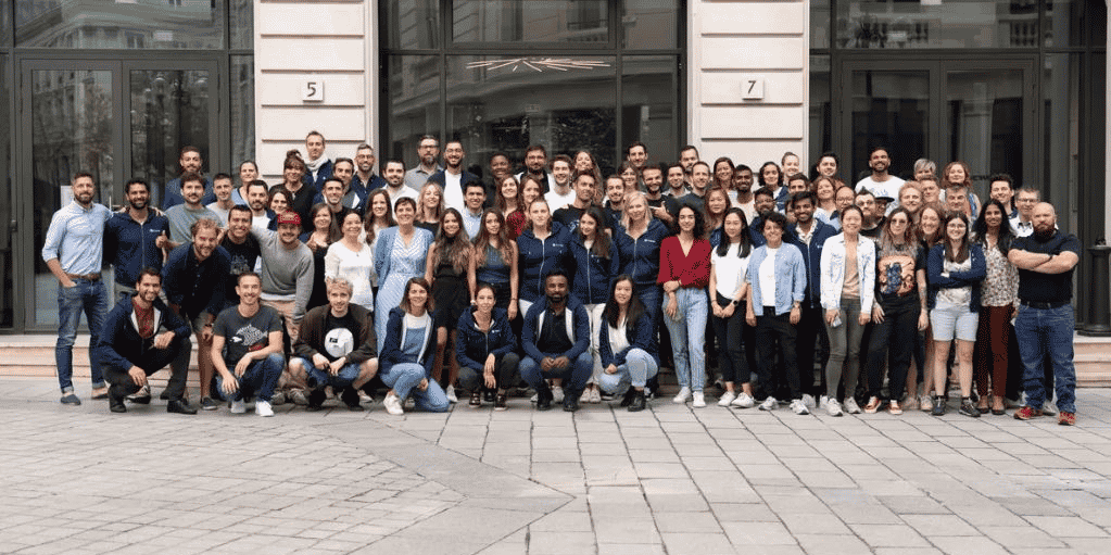 Hivebrite compte à ce jour un peu moins de 200 employés dans le monde, dont plus de 120 en France, à Paris. (Photo de l'équipe française)