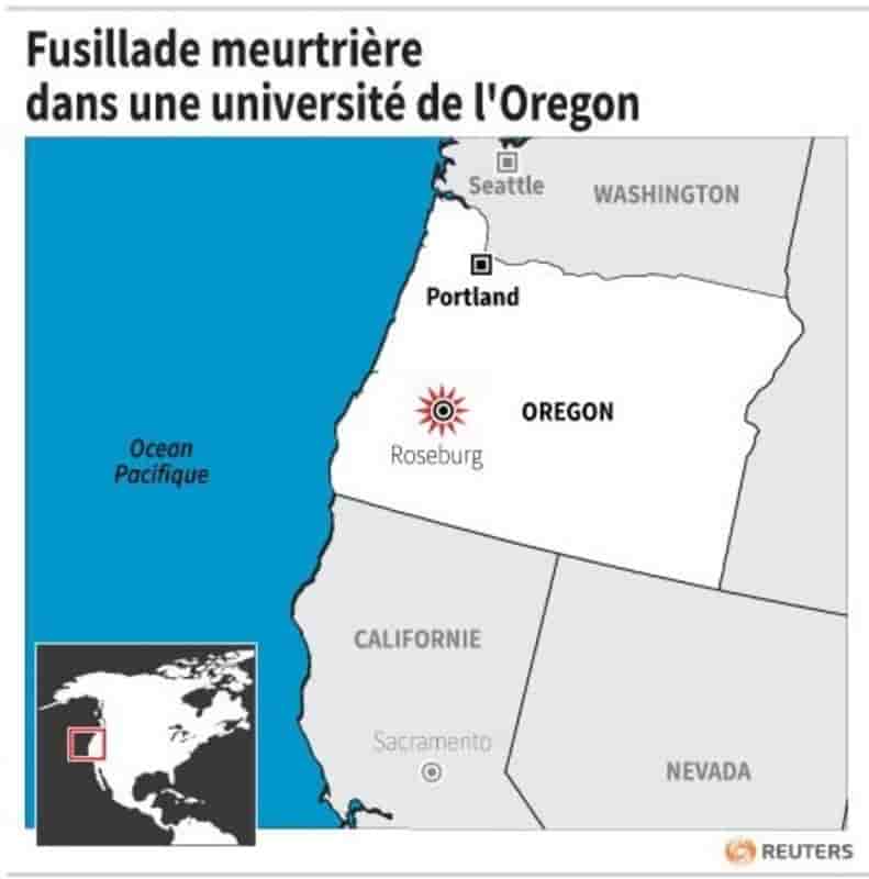 Fusillade meurtriere dans une universite de l'oregon