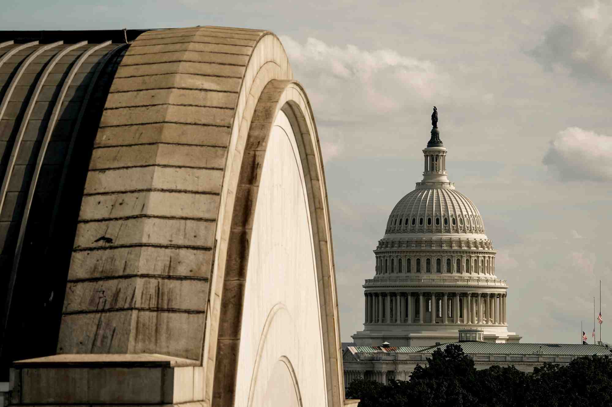 Vue du capitole americain a washington, d.c., aux etats-unis