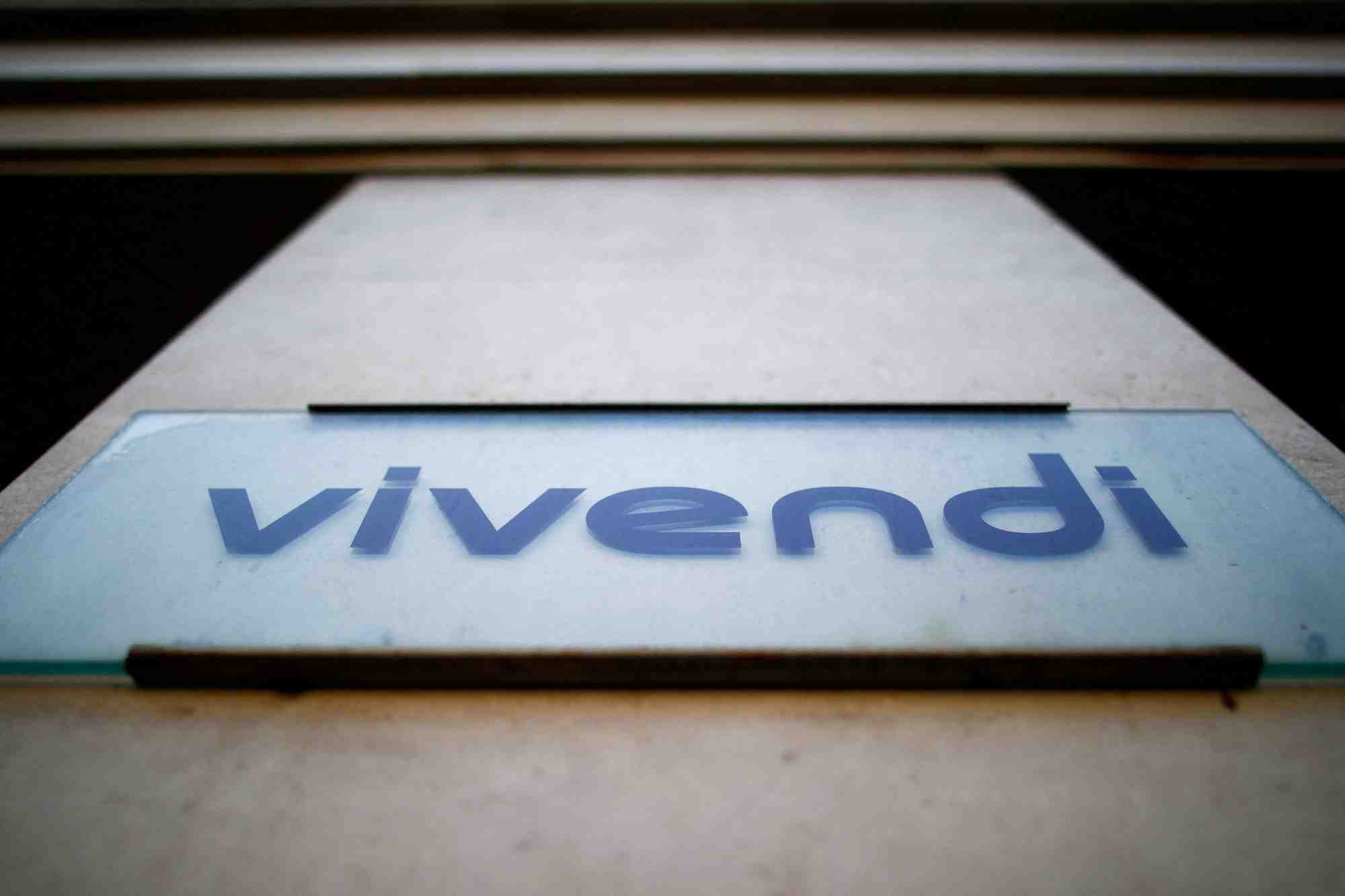 Logo du conglomerat mediatique francais vivendi a paris