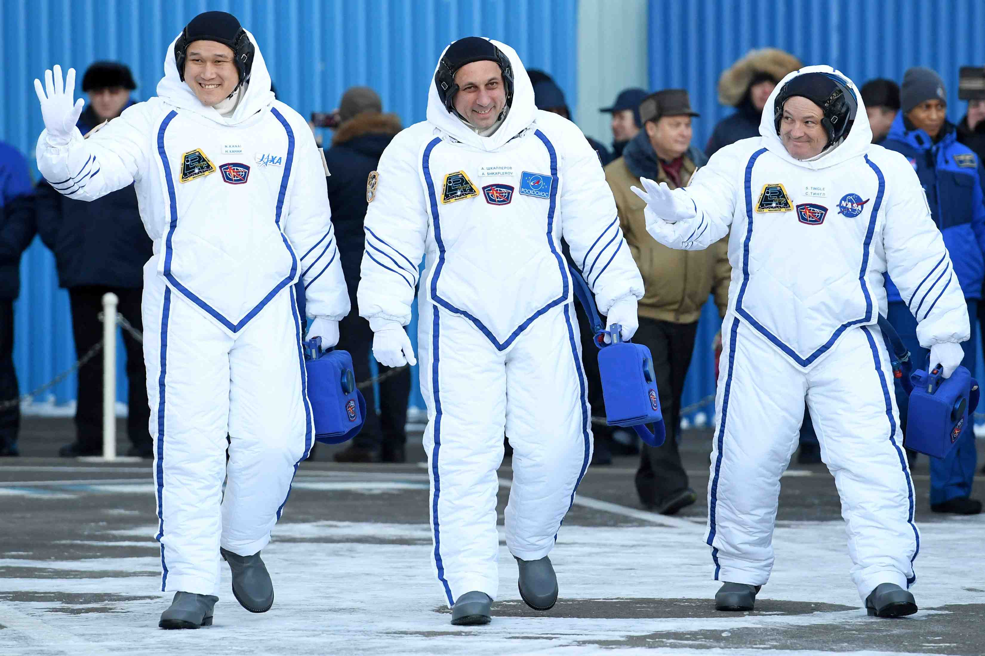 Trois astronautes decollent de baikonour a destination de l'iss