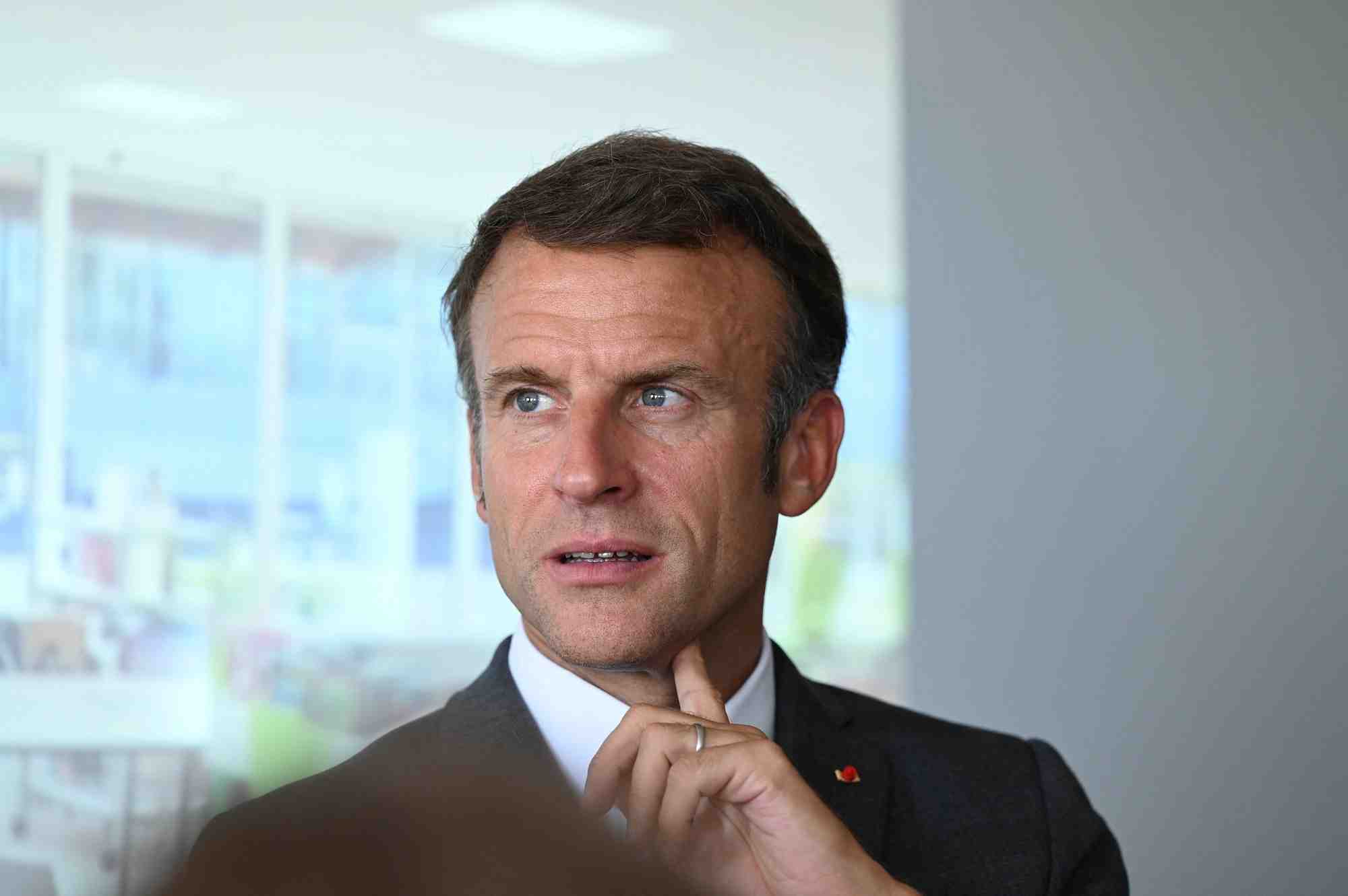 Le president francais emmanuel macron