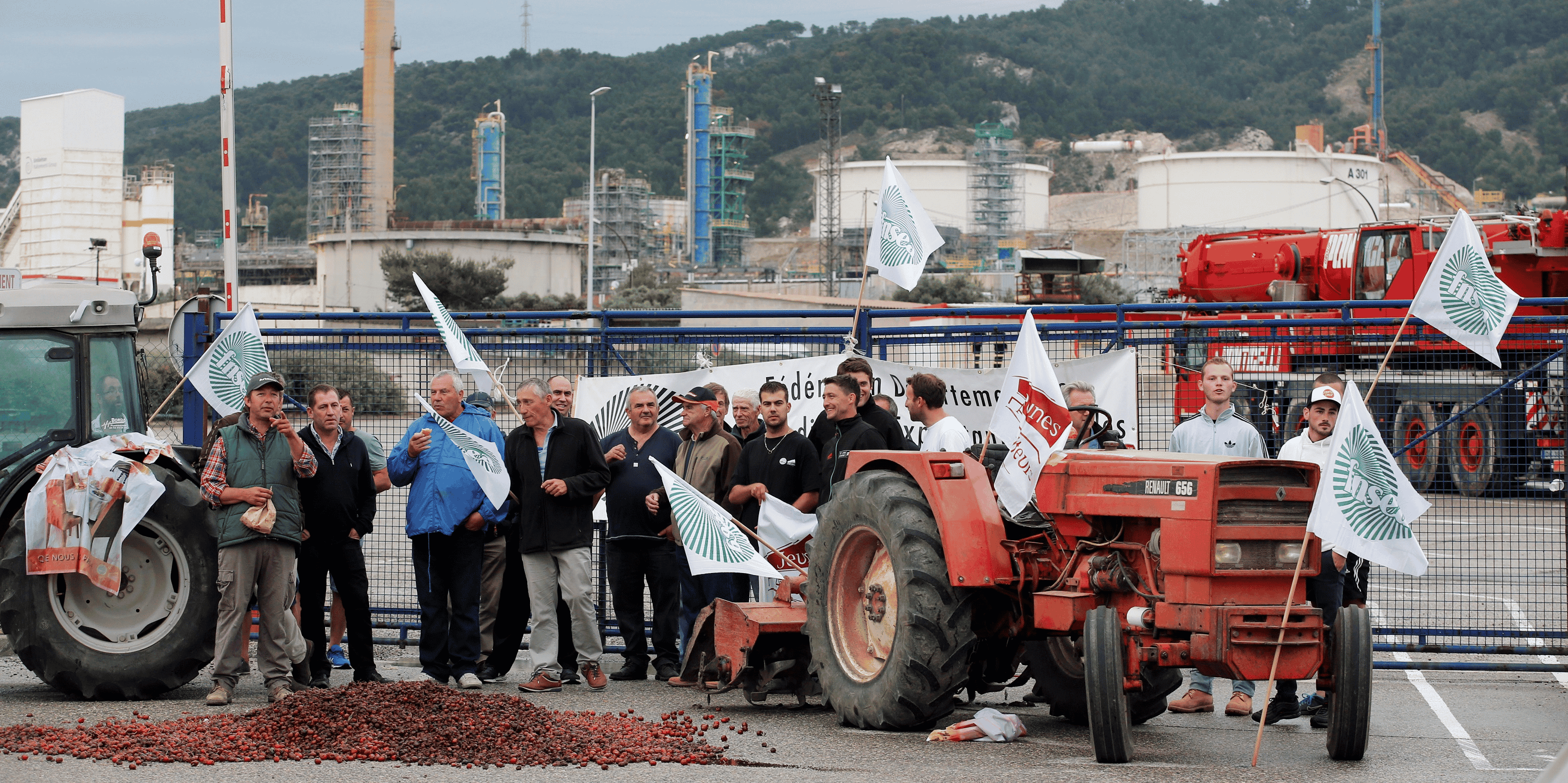 Manifestation de la FNSEA à Fos-sur-Mer