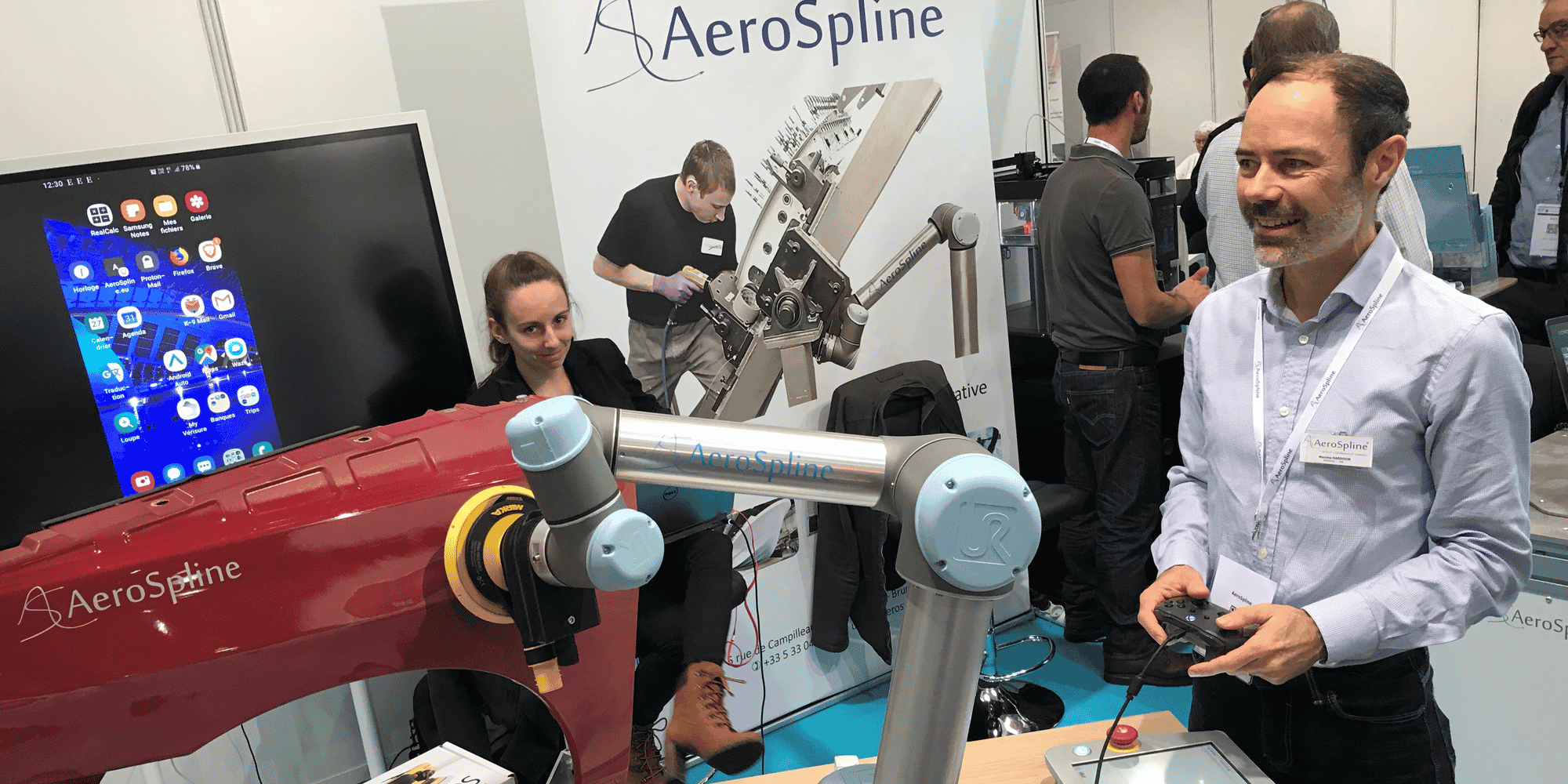 Maxime Hardouin, dirigeant de la société AeroSpline, à l'occasion du salon ViV Industry porté par le Conseil régional de Nouvelle-Aquitaine