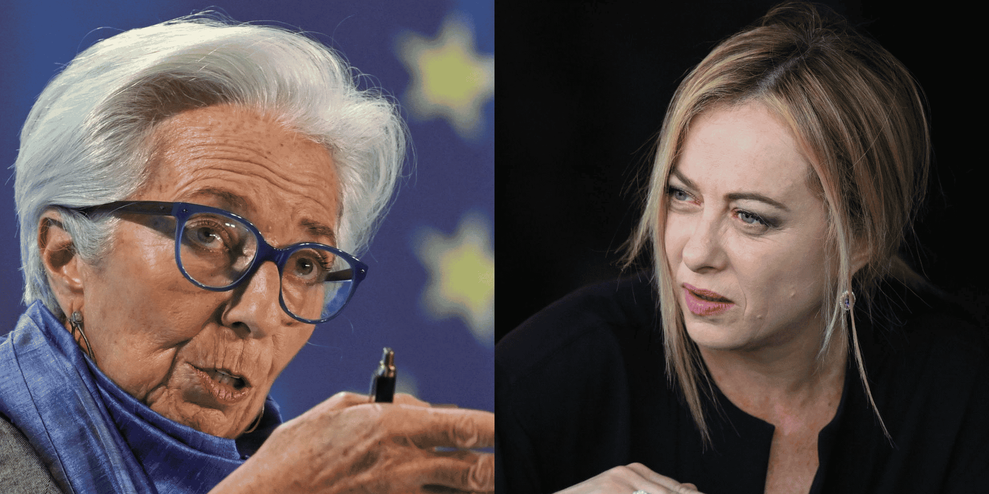 Christine lagarde georgia Meloni