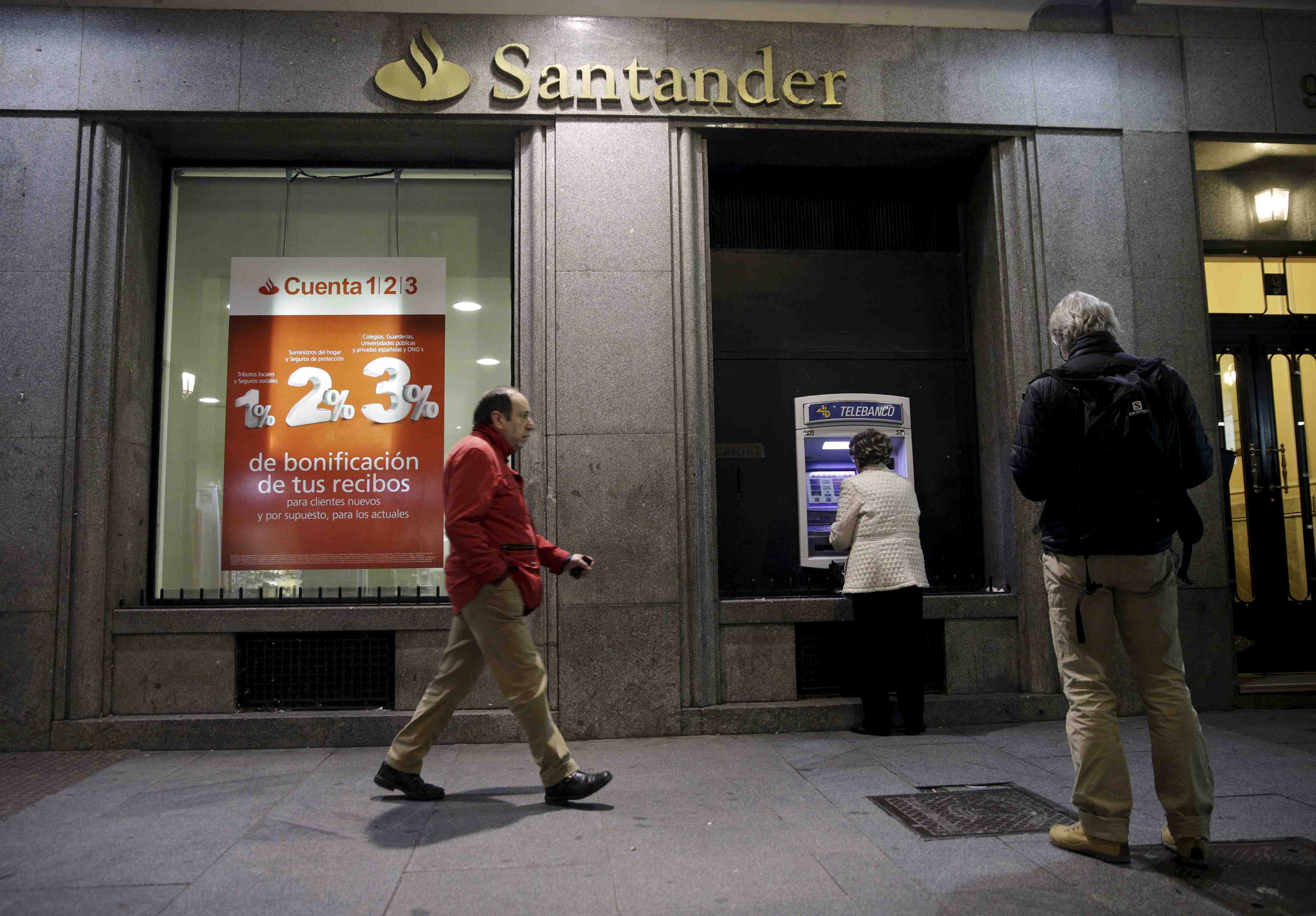 Santander affiche un resultat net en progression de 0,3% au 4e trimestre