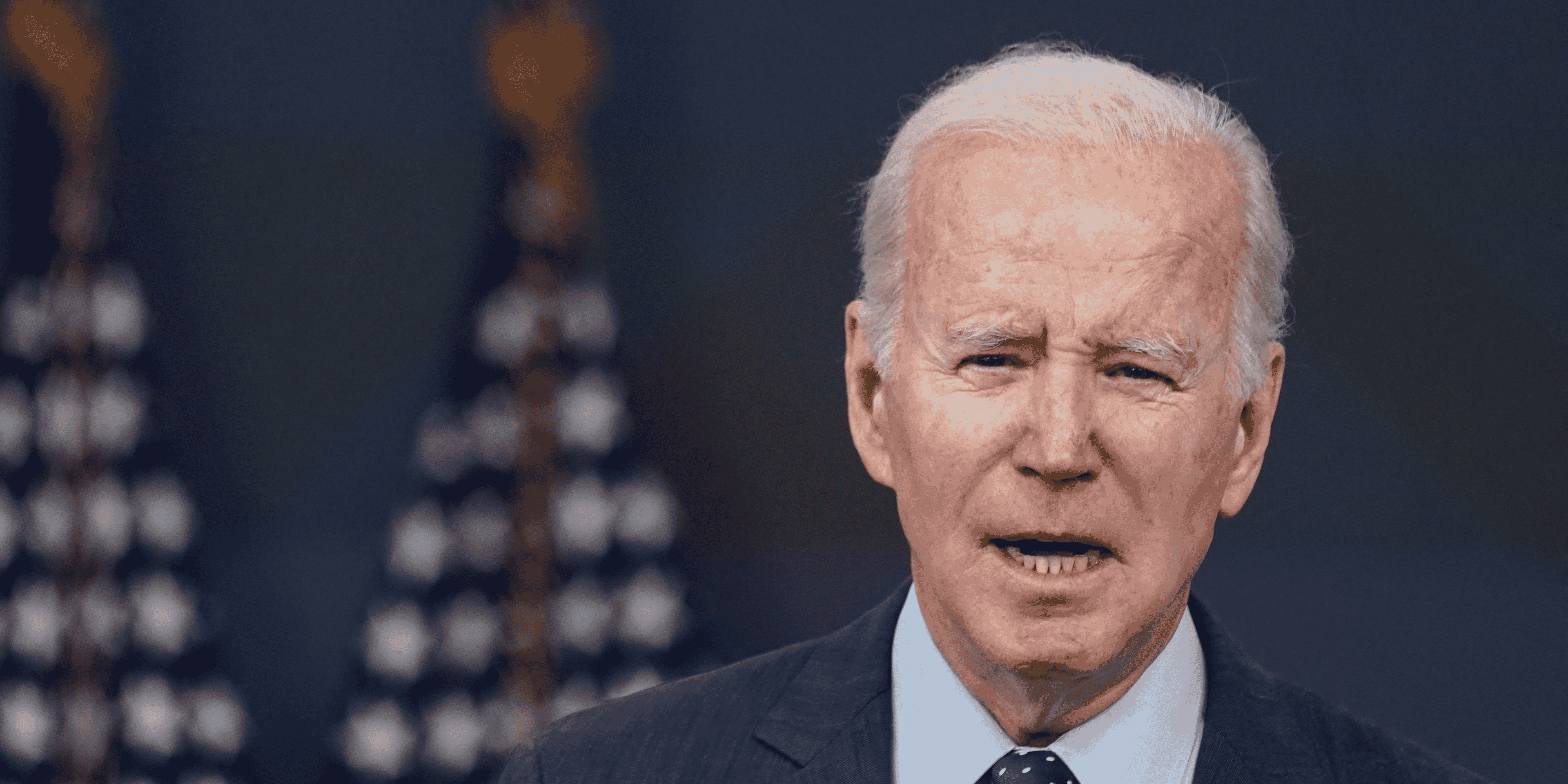 Le president americain biden lors d'un discours a la maison blanche a washington