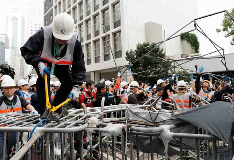 Le principal site de la contestation à Hong Kong a été évacué