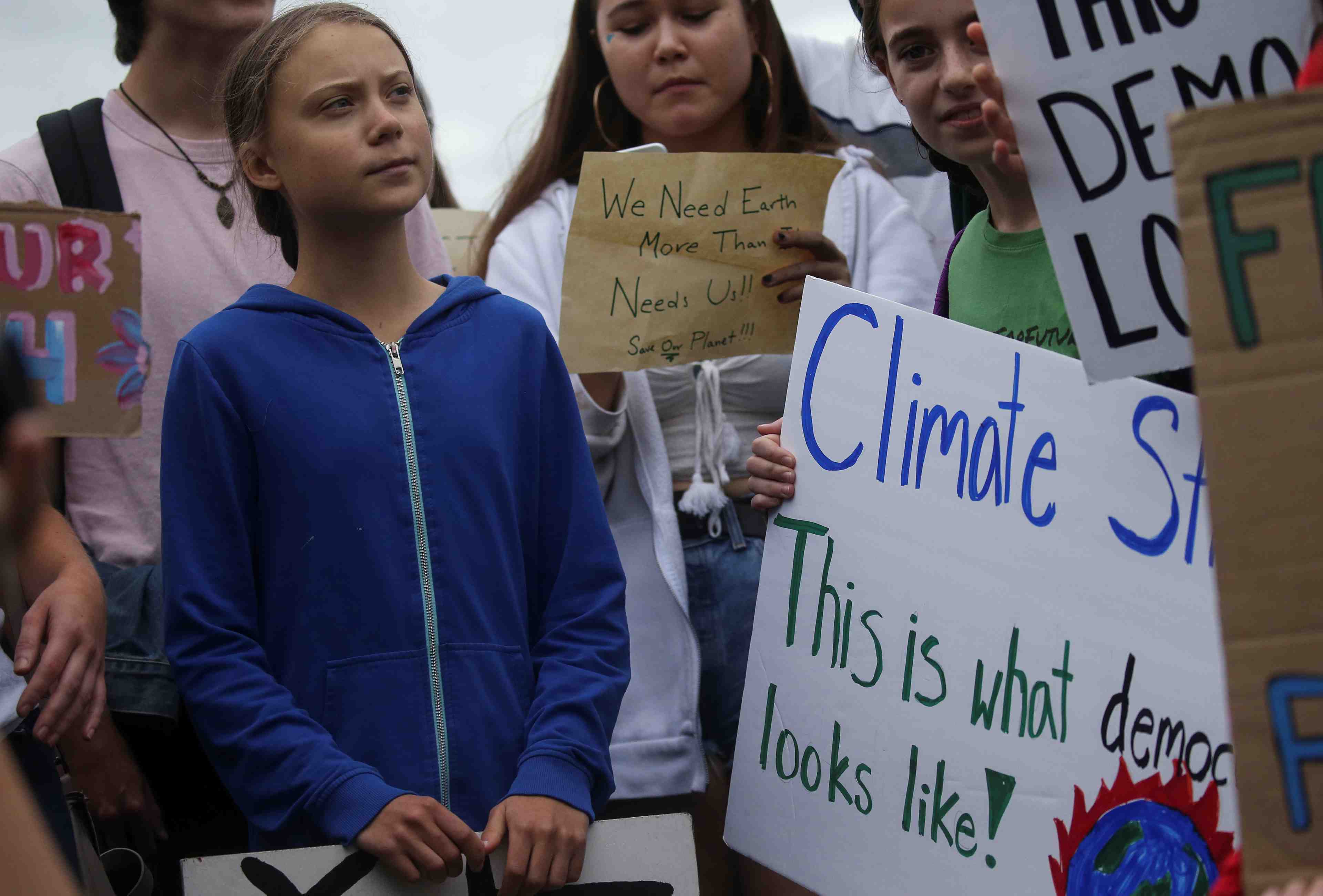 Greta thunberg porte la question climatique face a la maison blanche