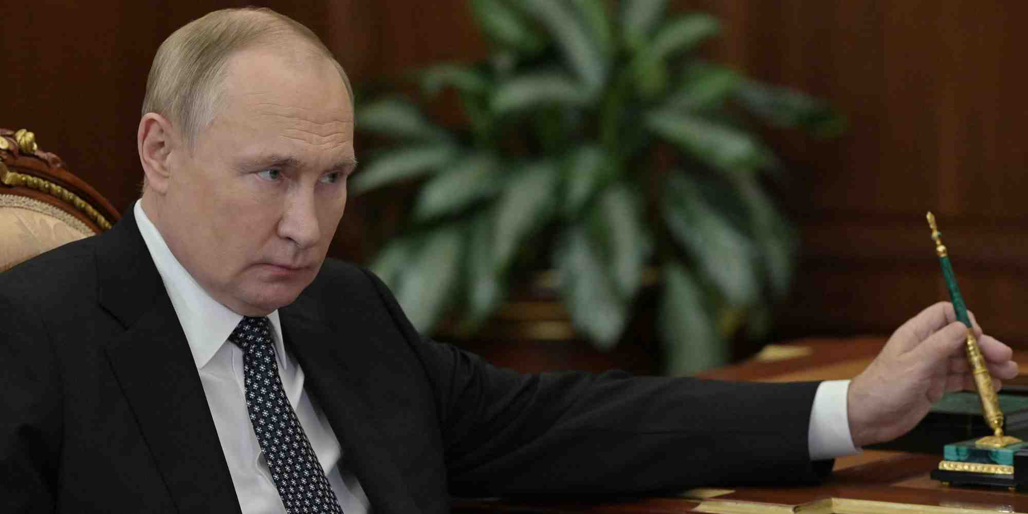 Photo d'archives du president russe vladimir poutine lors d'une reunion a moscou