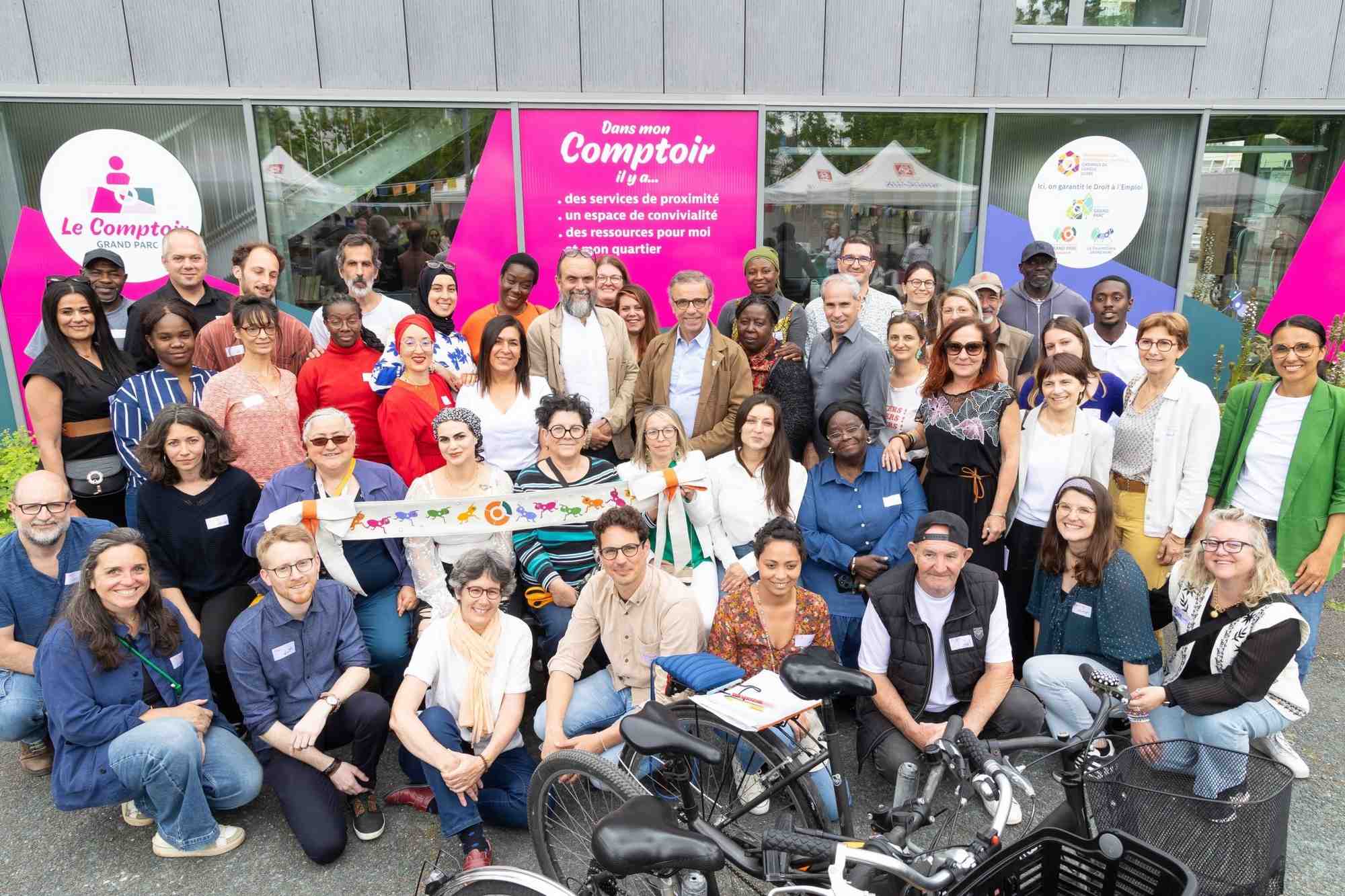 Dans le quartier du Grand Parc a Bordeaux, le local des deux premières entreprises à but d'emploi a été inauguré fin mai.