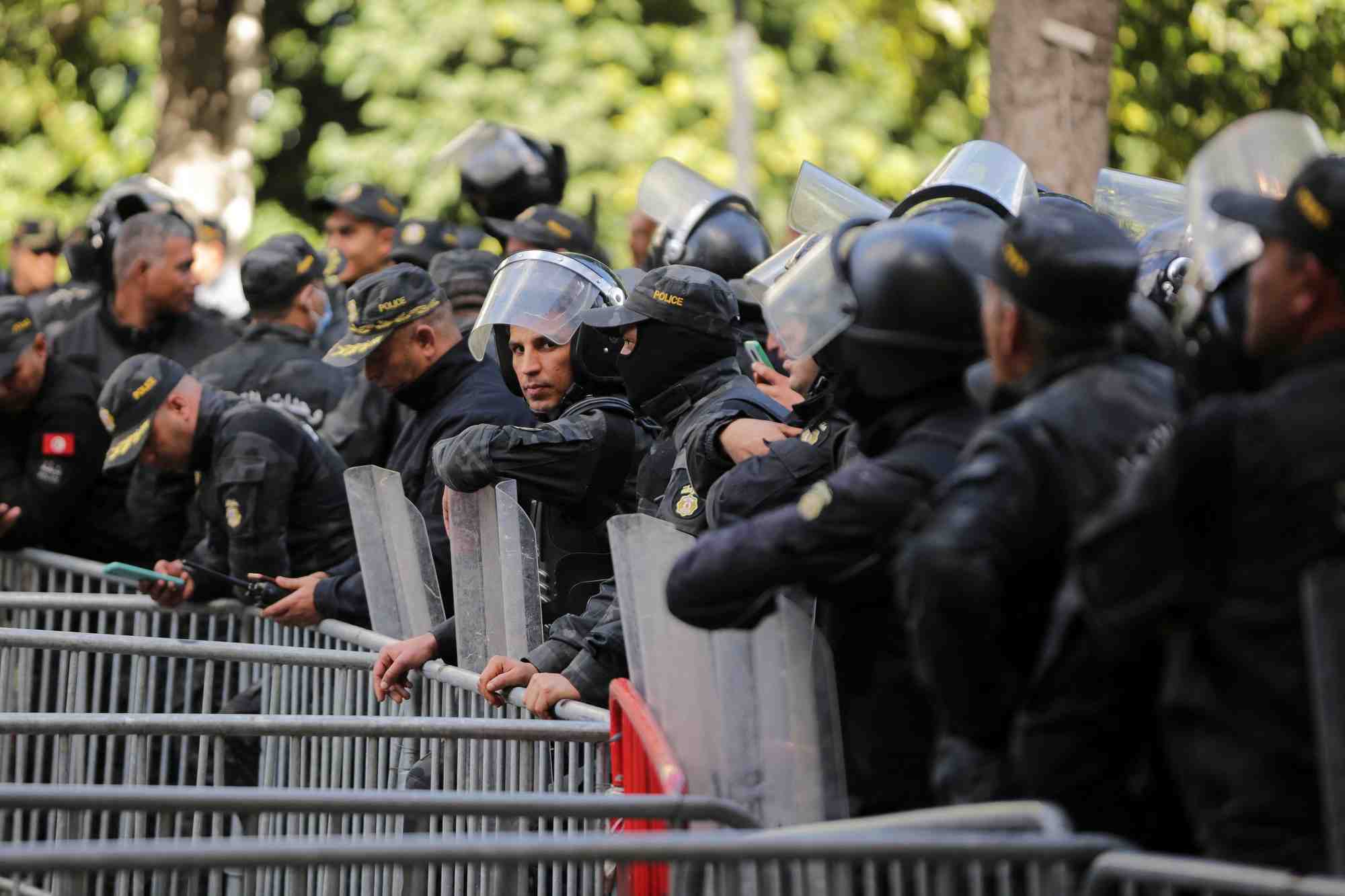 Manifestation contre le president tunisien saied a l'occasion de l'anniversaire du soulevement de 2011, a tunis.