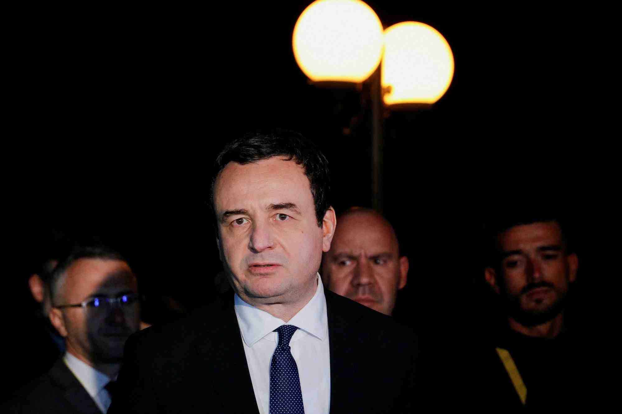 Le premier ministre du kosovo albin kurti a ohrid, en macedoine du nord