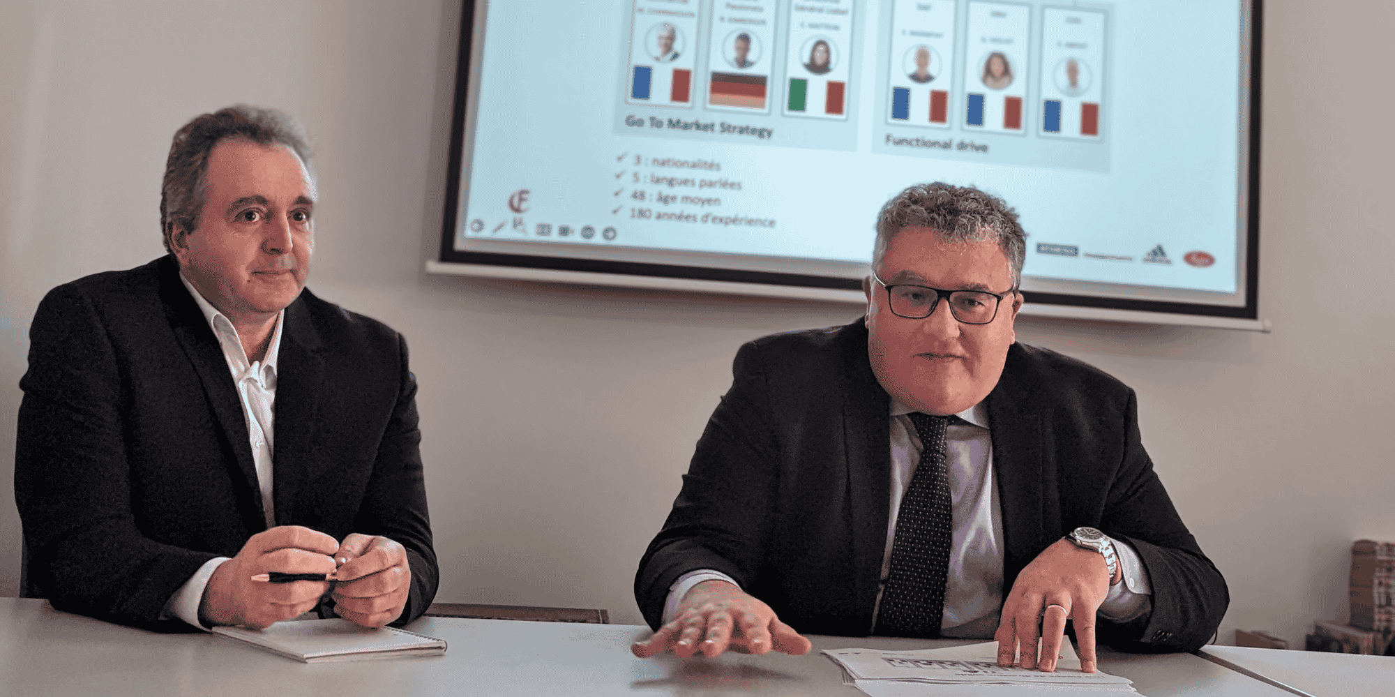 Eric Aribat et Antonio Iandolo, respectivement directeur opérationnel et président de l'entreprise Eminence.