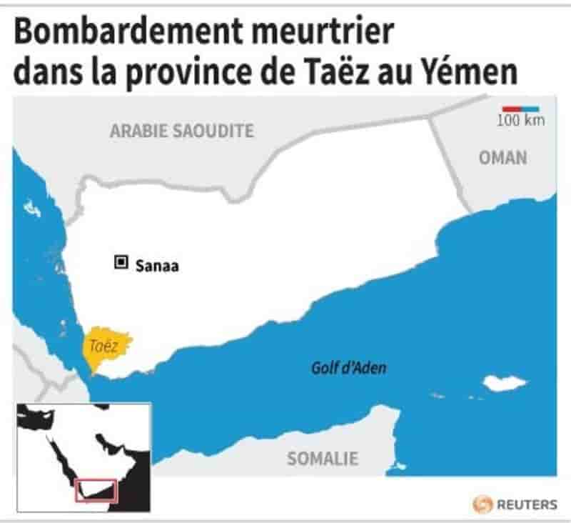 Bombardement meurtrier dans la province de taez au yemen