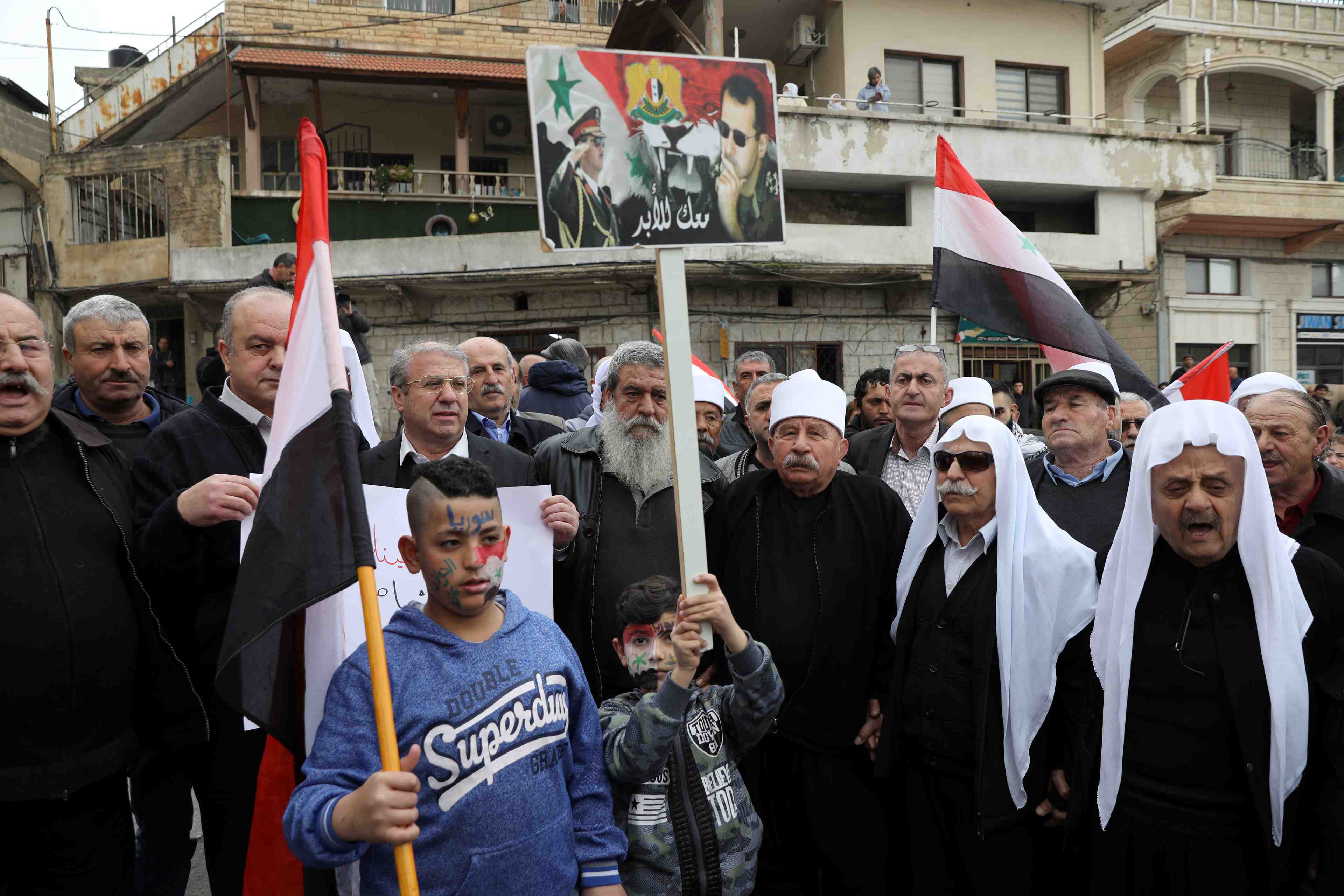 Des druzes manifestent sur le plateau du golan contre la decision de trump