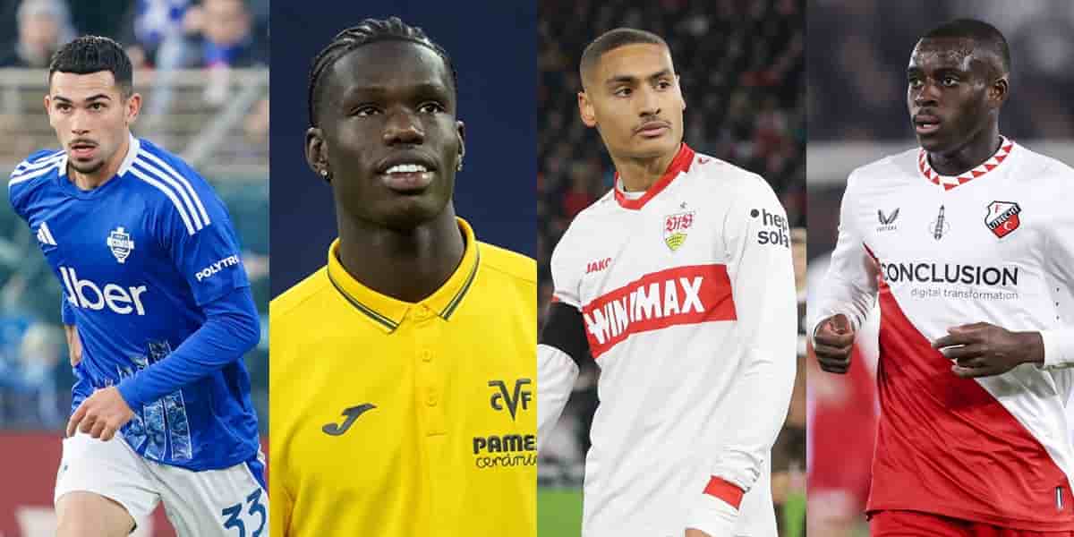 Ces quatre jeunes Français qui évoluent à l'étranger sont promis à un bel avenir. De gauche à droite : Lucas Da Cunha, Thierno Barry, Enzo Millot et Yoann Cathline.