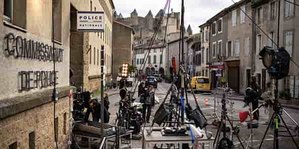 Le film "Selon la police", réalisé par Frédéric Videau, a été tourné en Occitanie (ici à Carcassonne), avec notamment Laetitia Casta.