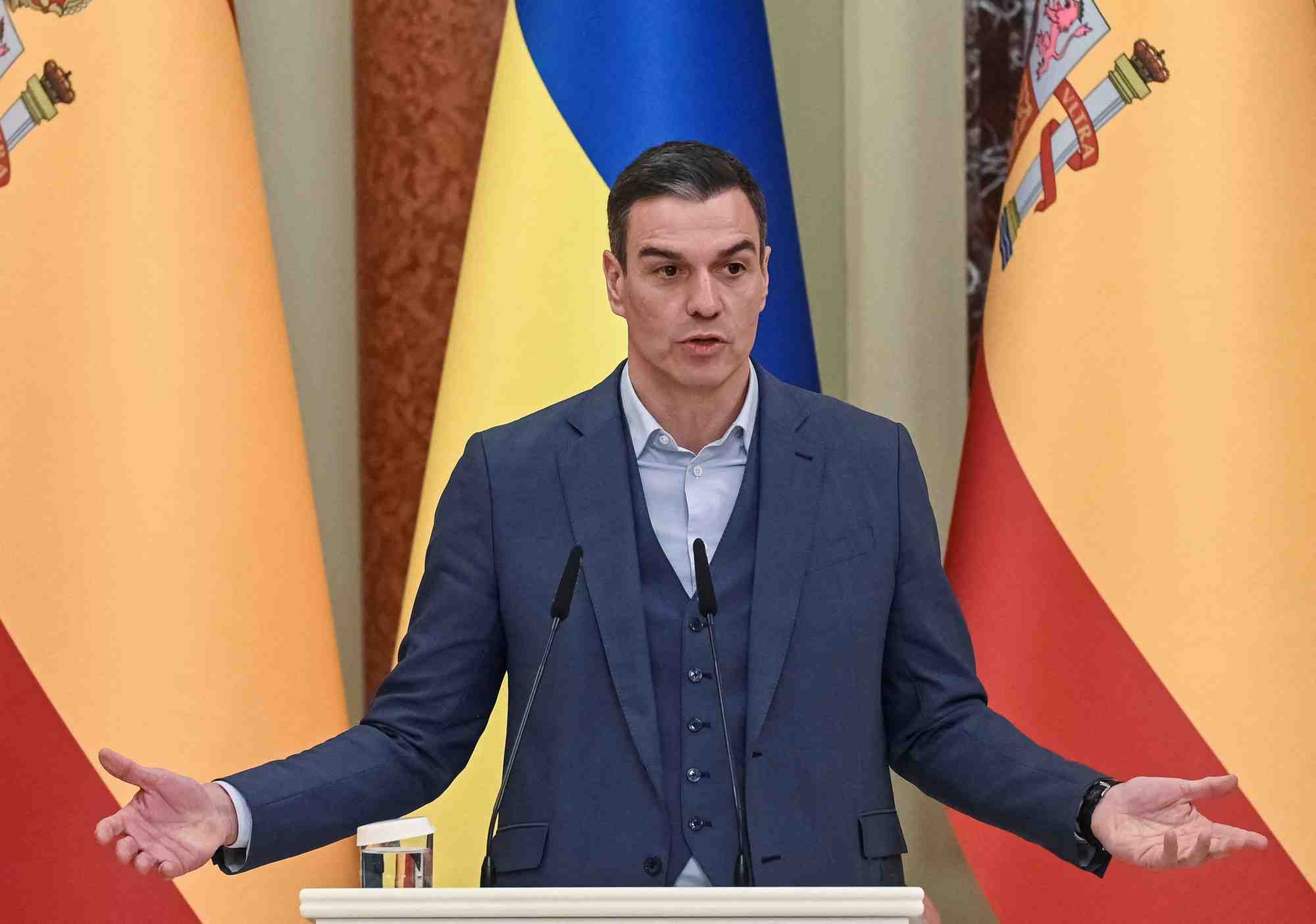 Le premier ministre espagnol pedro sanchez
