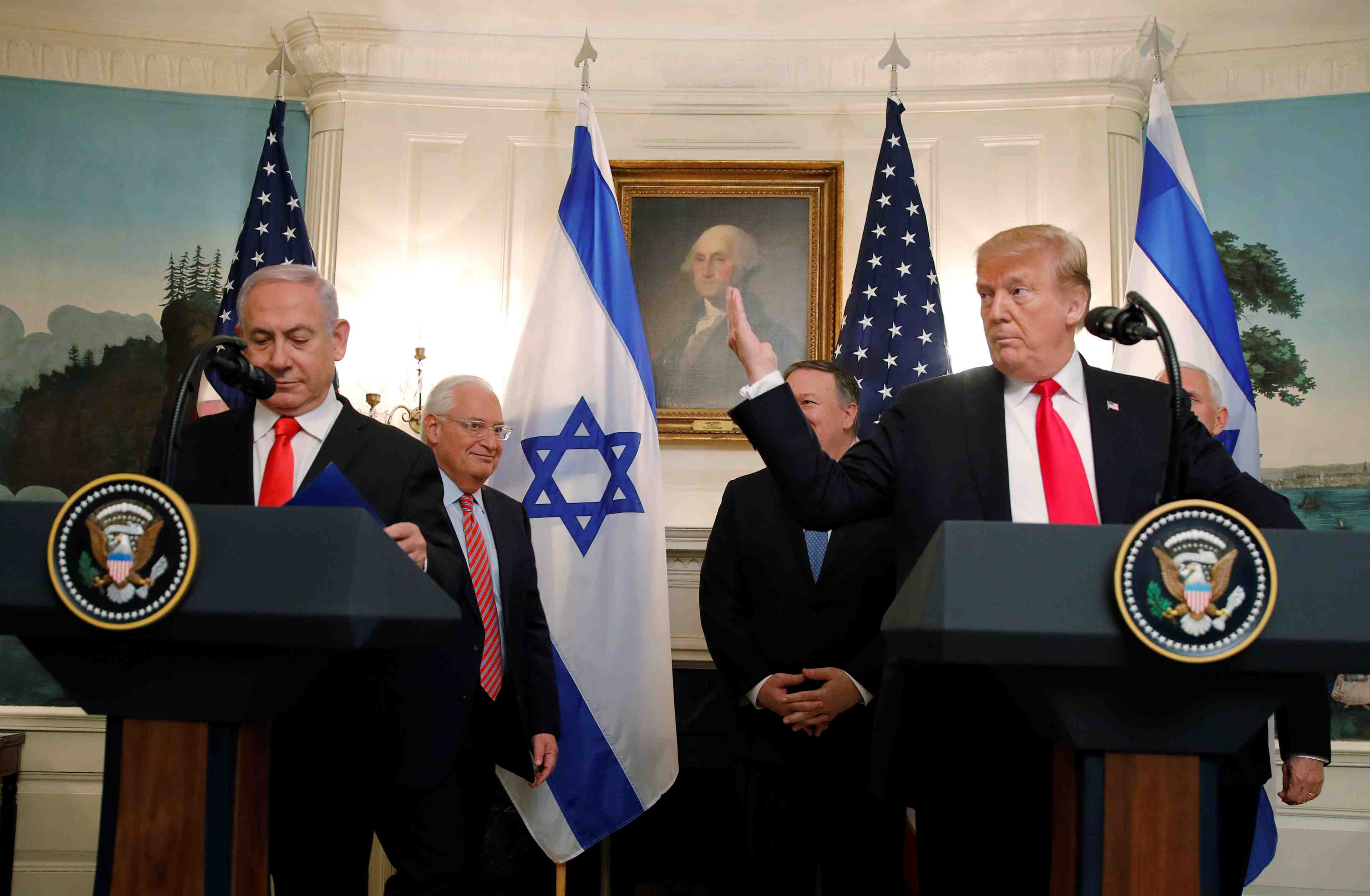 Trump reconnait la souverainete d'israel sur le plateau du golan